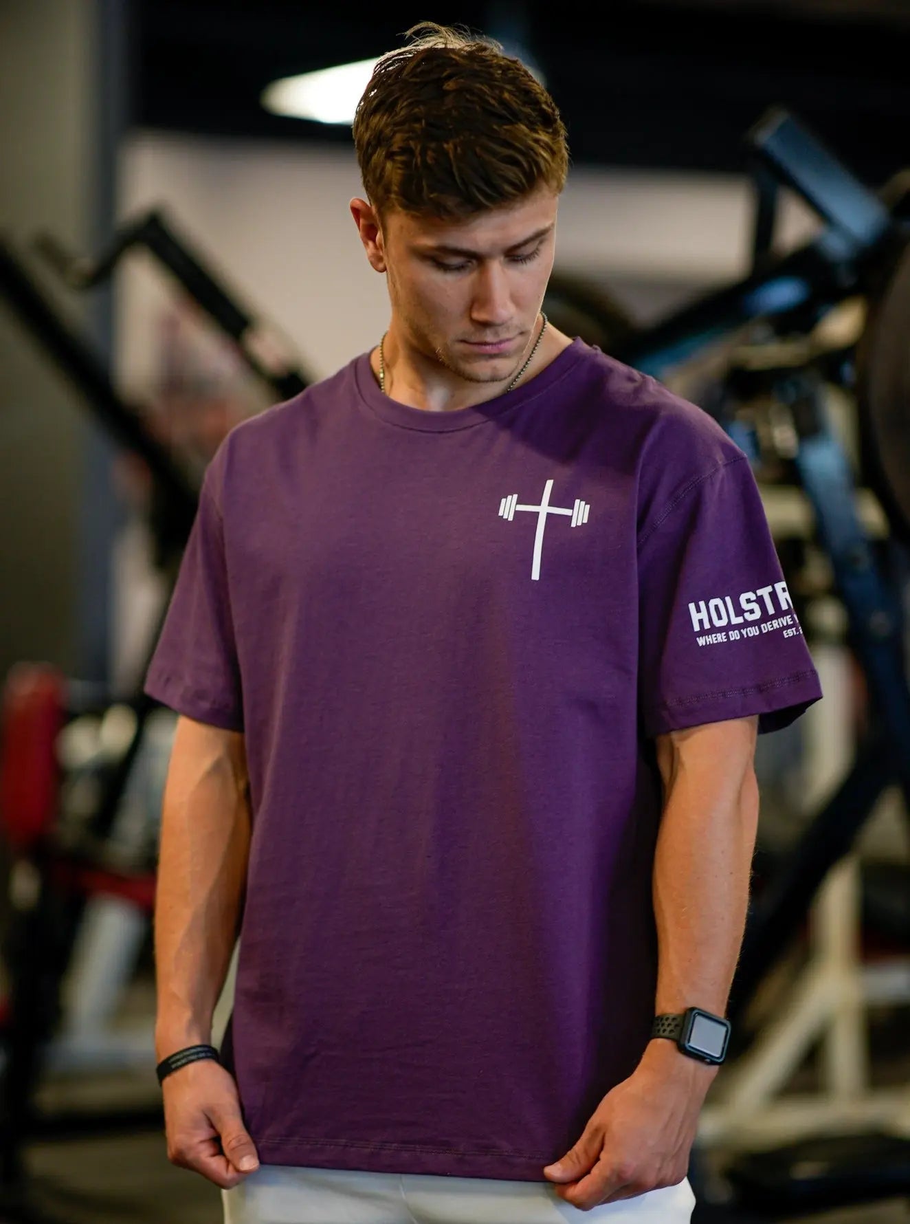 2 Timothy 4:17 Oversized Tee - Purple HolStrength