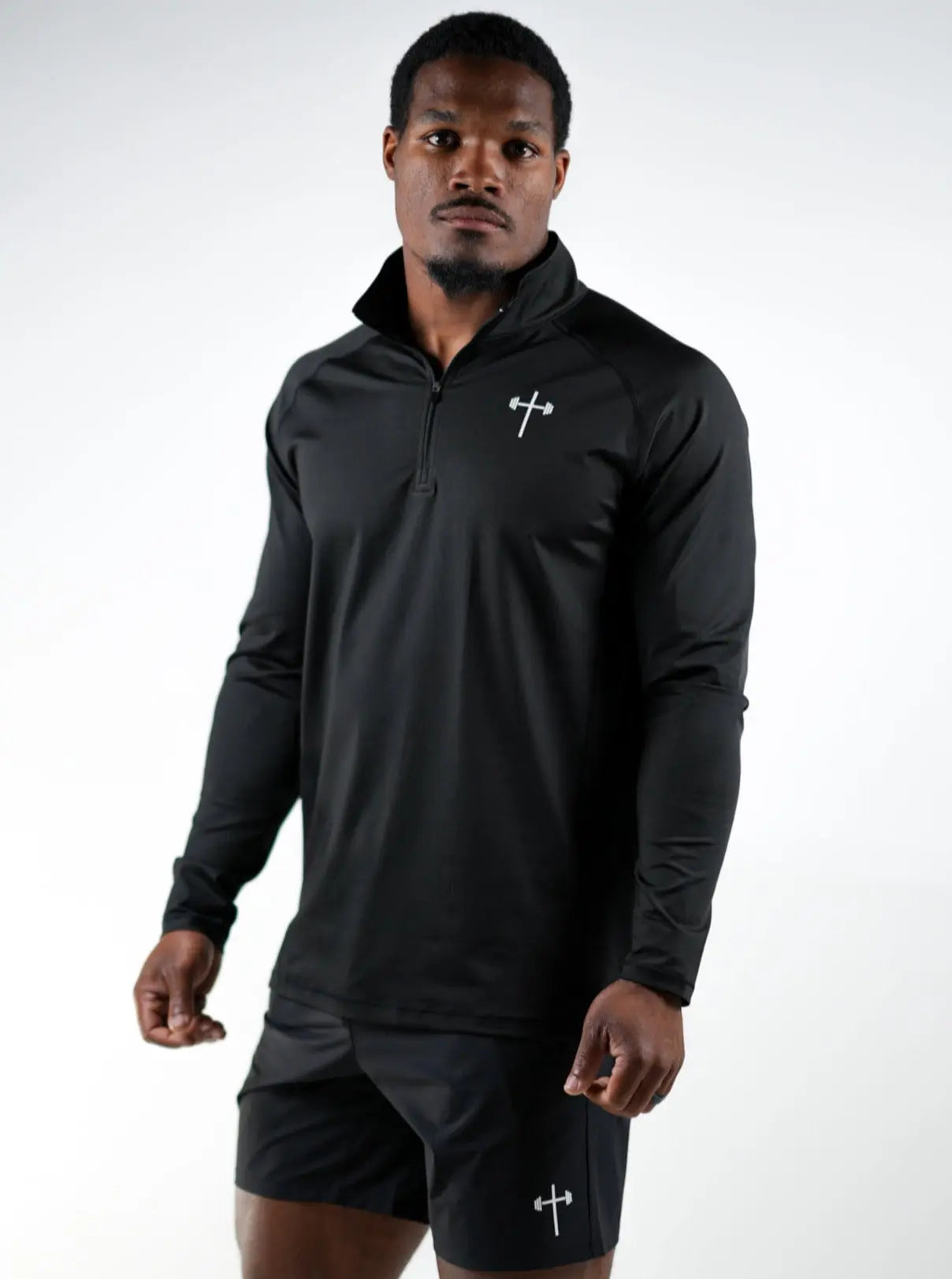 1/4 Zip Pullover - Black HolStrength