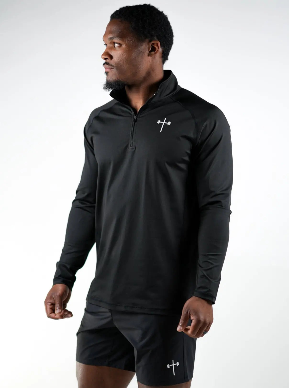 1/4 Zip Pullover - Black HolStrength