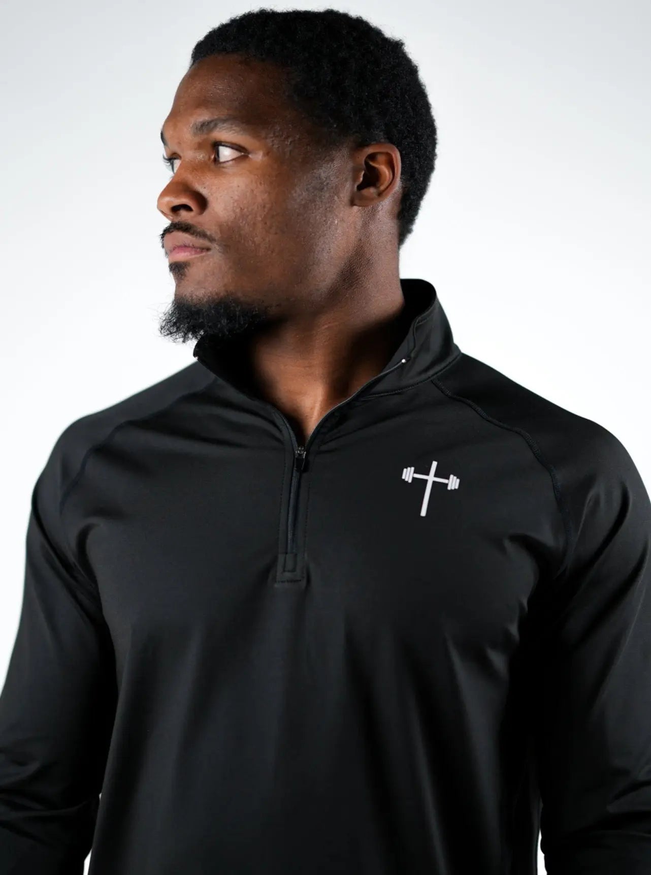 1/4 Zip Pullover - Black HolStrength