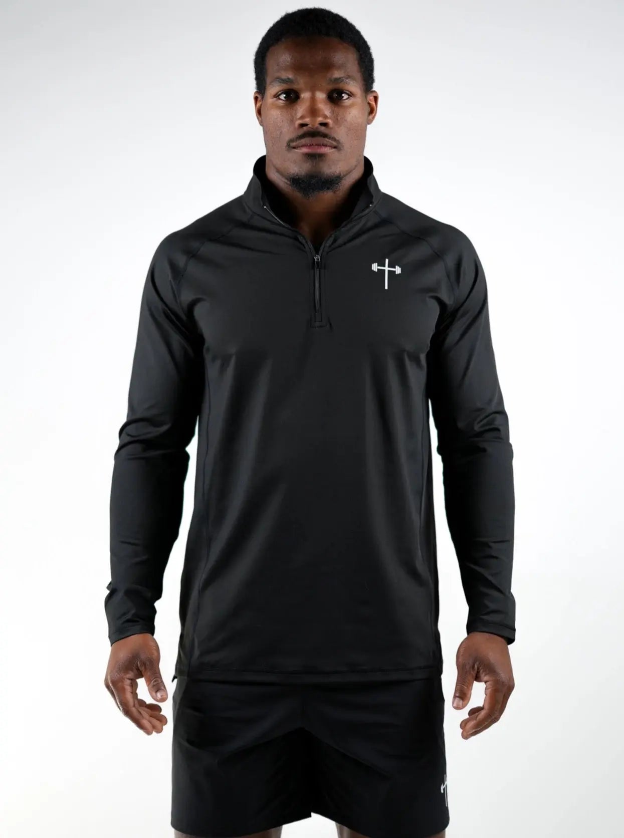 1/4 Zip Pullover - Black HolStrength