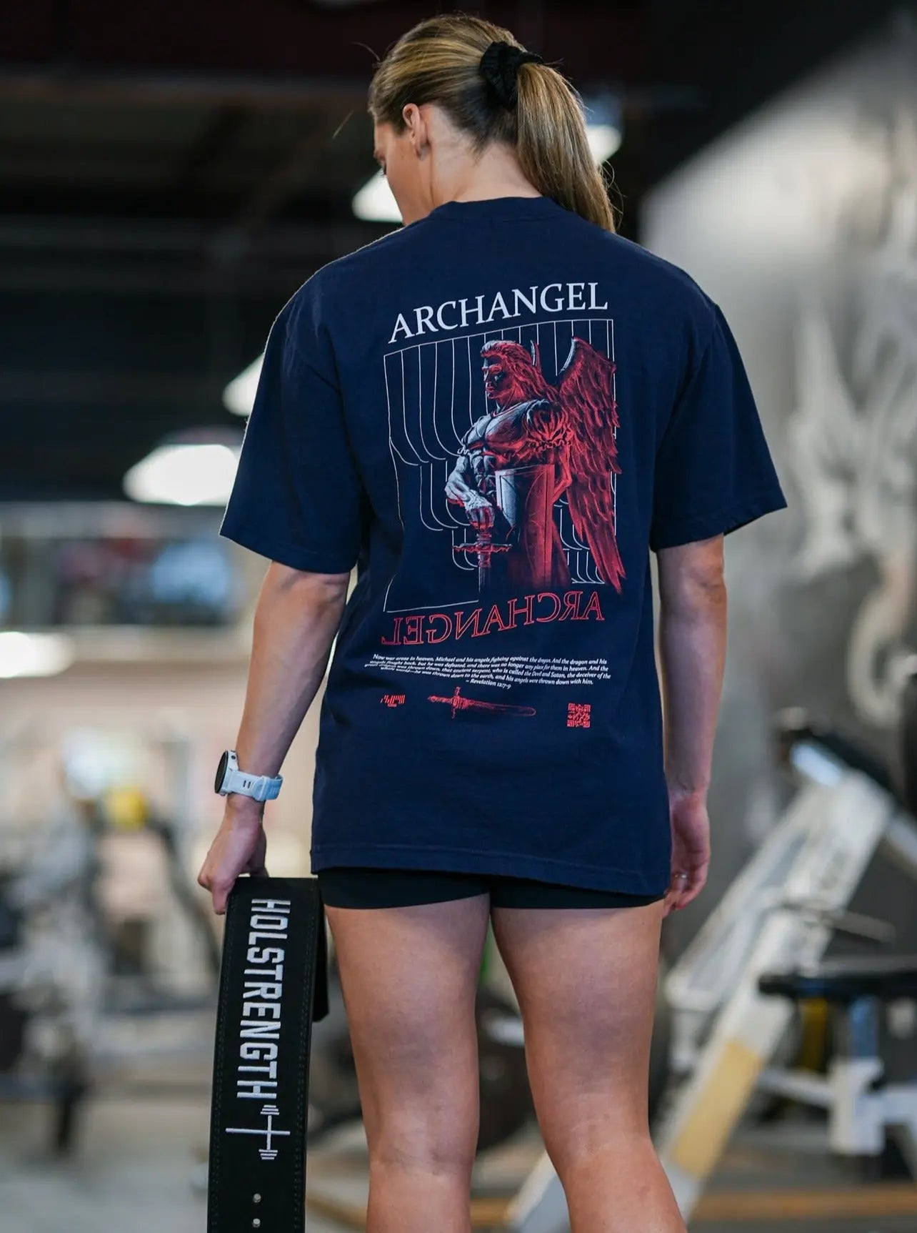 Archangel Michael Tee - Navy HolStrength