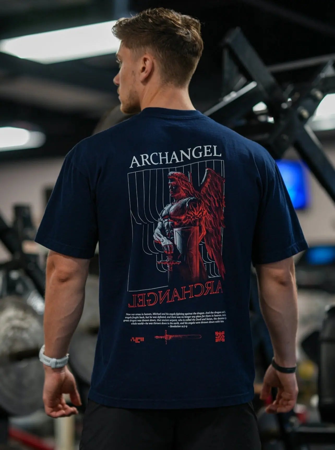 Archangel Michael Tee - Navy HolStrength