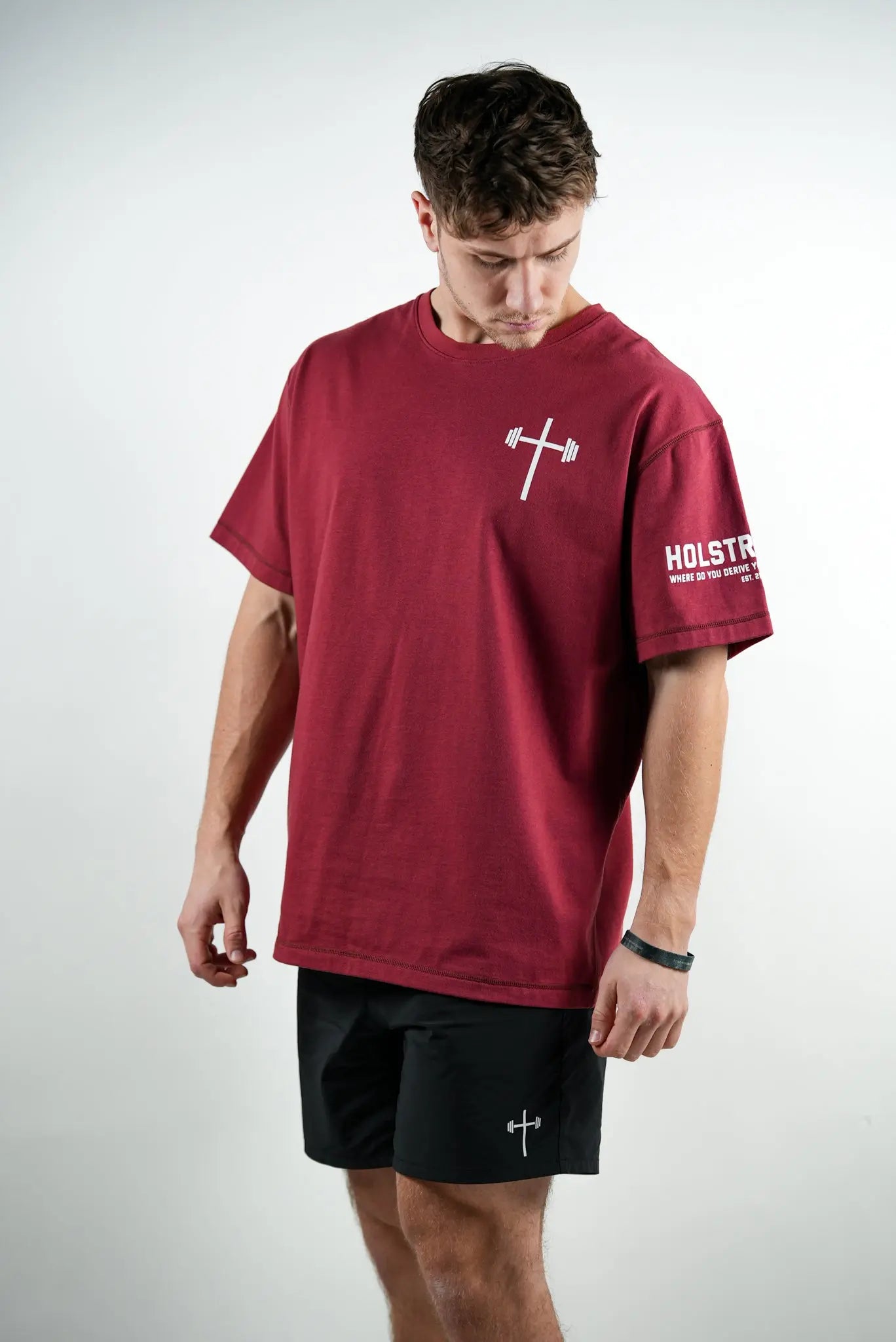 Armor Of God Oversized Tee - Maroon HolStrength