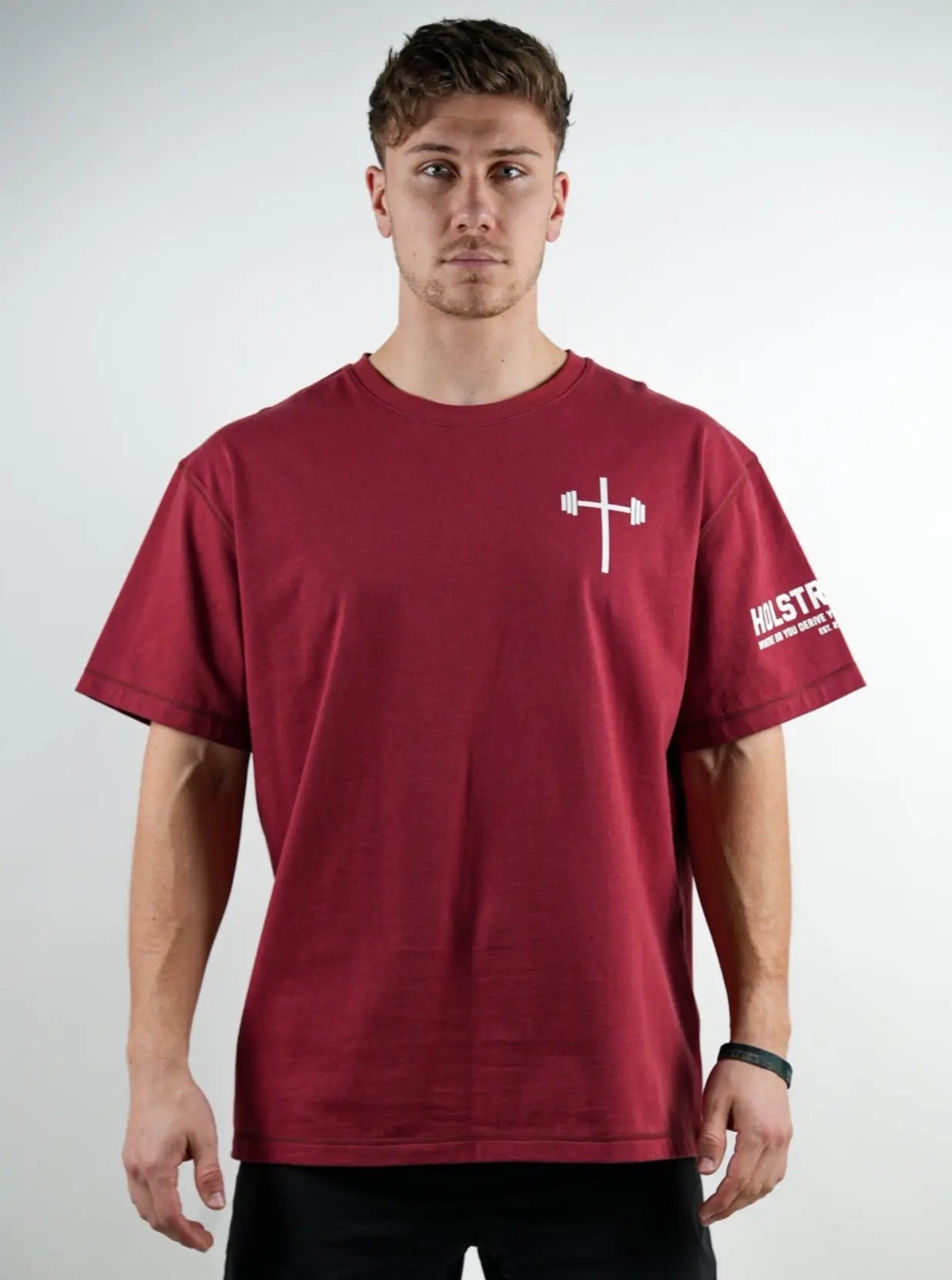 Armor Of God Oversized Tee - Maroon HolStrength