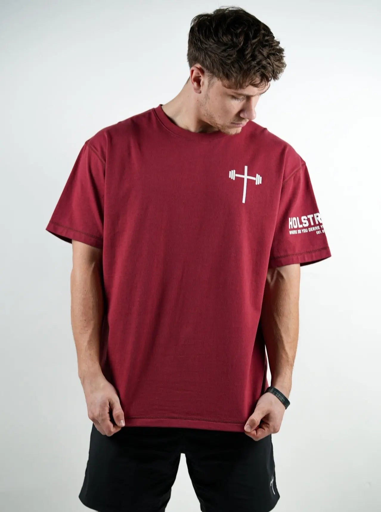 Armor Of God Oversized Tee - Maroon HolStrength