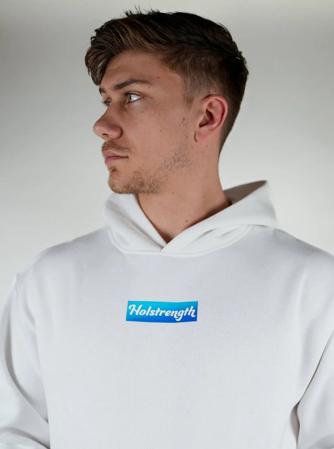 Christ Is King Hoodie - White/Blue HolStrength