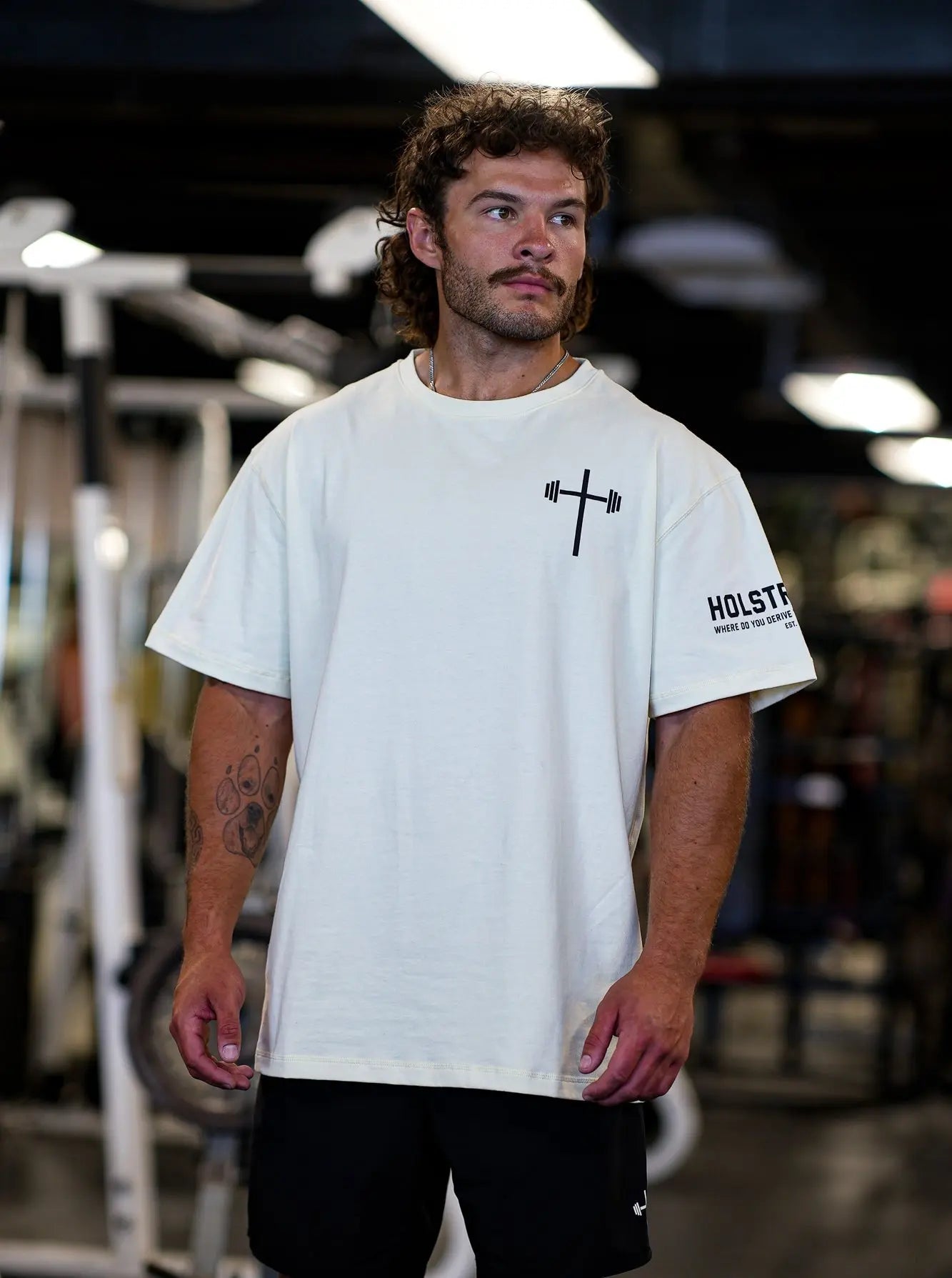 Christ Is King Oversized Tee - Cream HolStrength