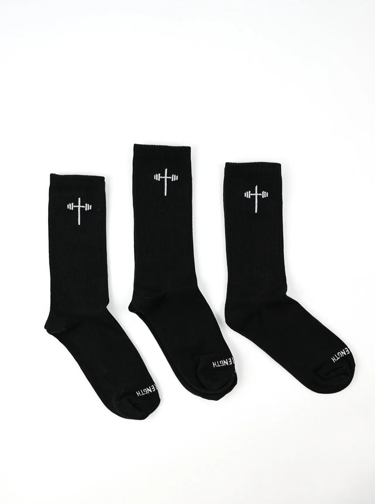 Crew Socks (1 Pair) - Black HolStrength