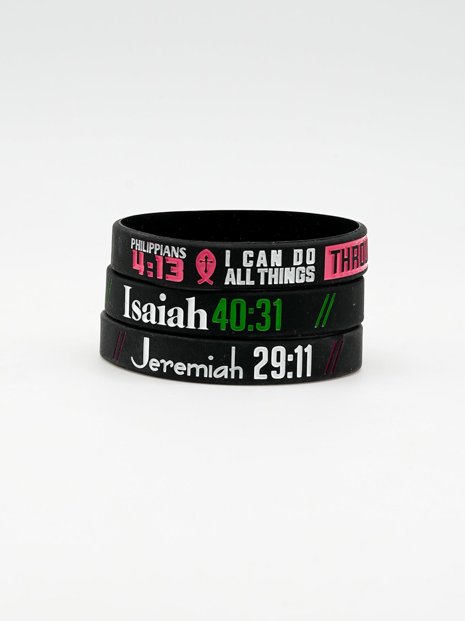 Christian Rubber Bracelet (3-Pack)