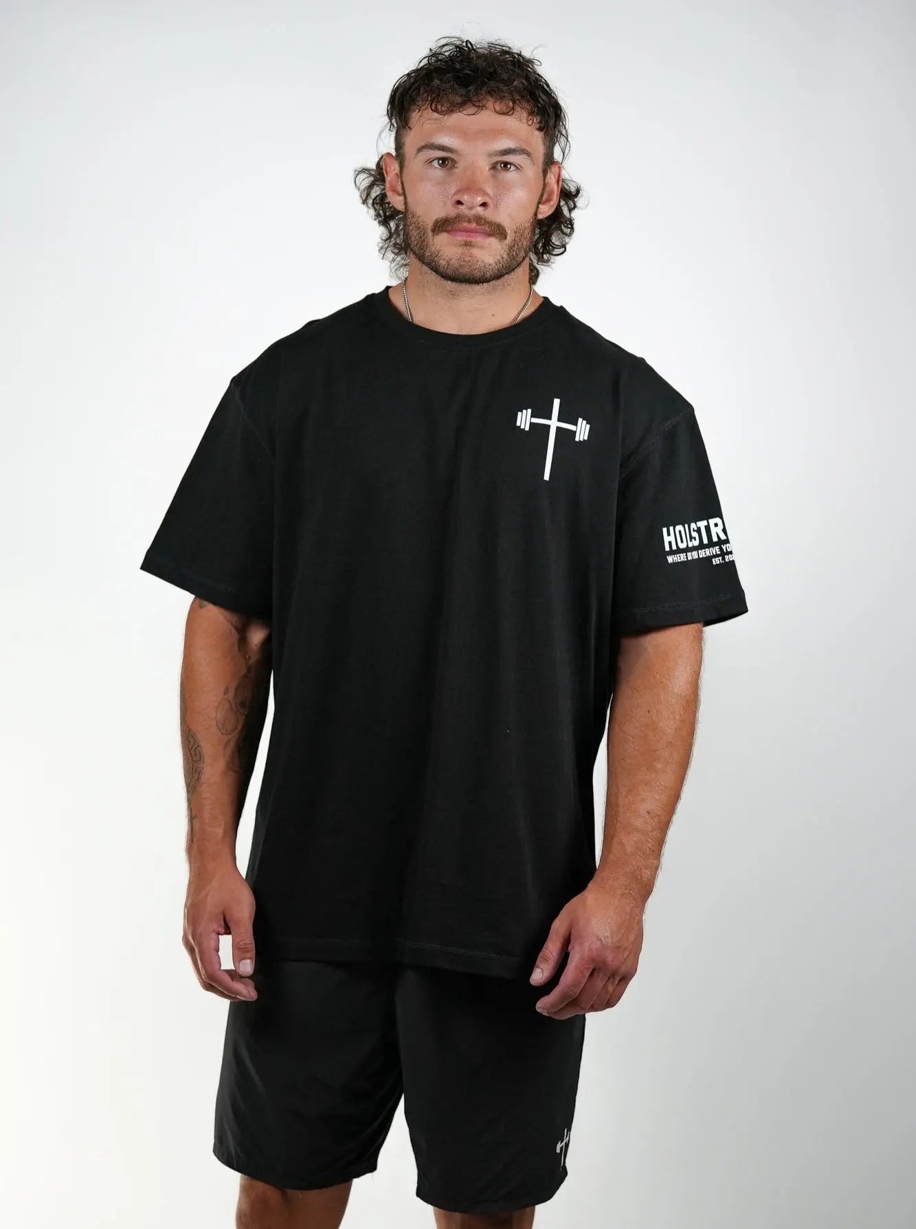 Disciple of Christ Oversized Tee - Black HolStrength