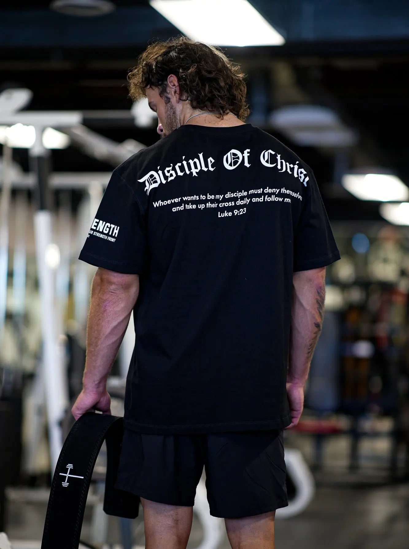 Disciple of Christ Oversized Tee - Black HolStrength