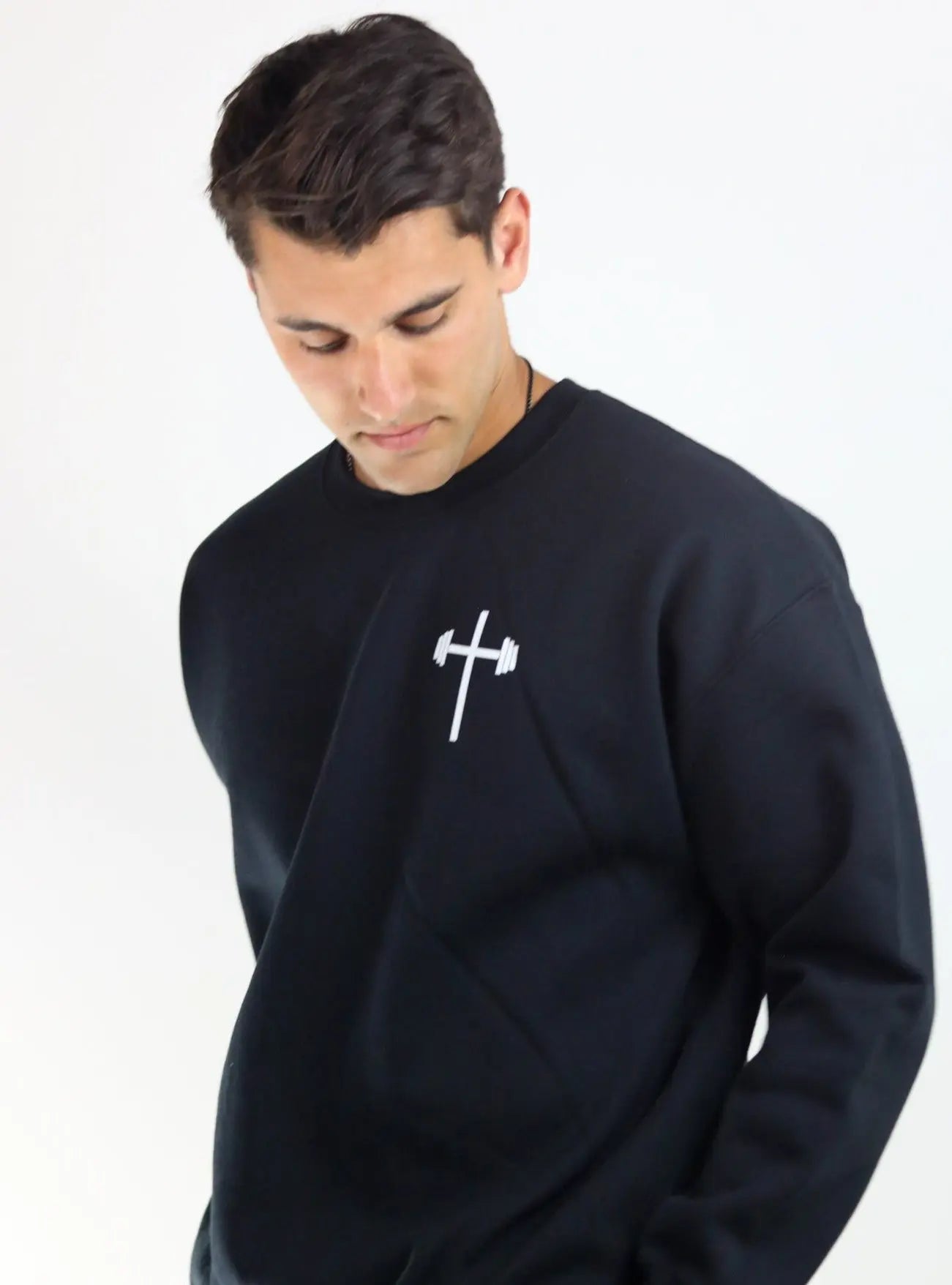 Faith Over Fear Crewneck - Black - HolStrength