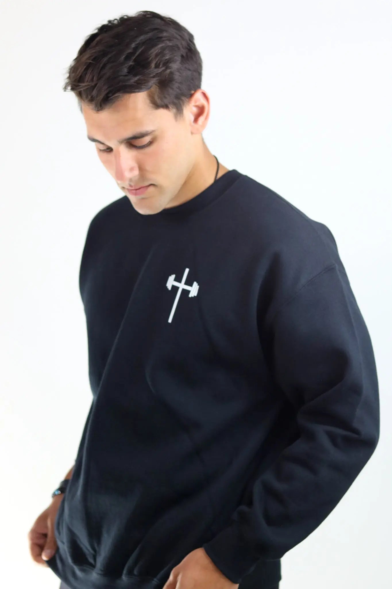 Faith Over Fear Crewneck - Black - HolStrength