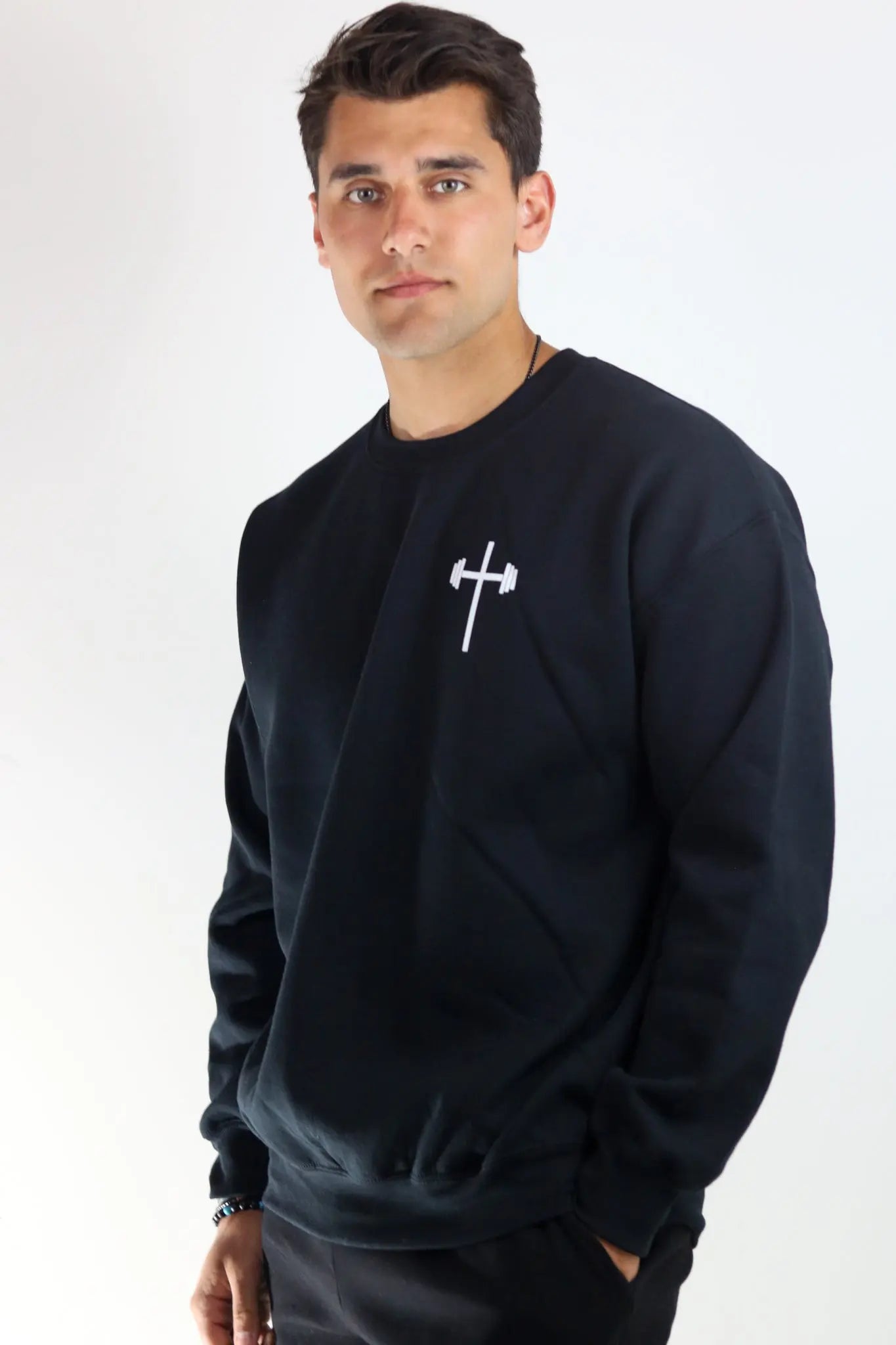 Faith Over Fear Crewneck - Black - HolStrength