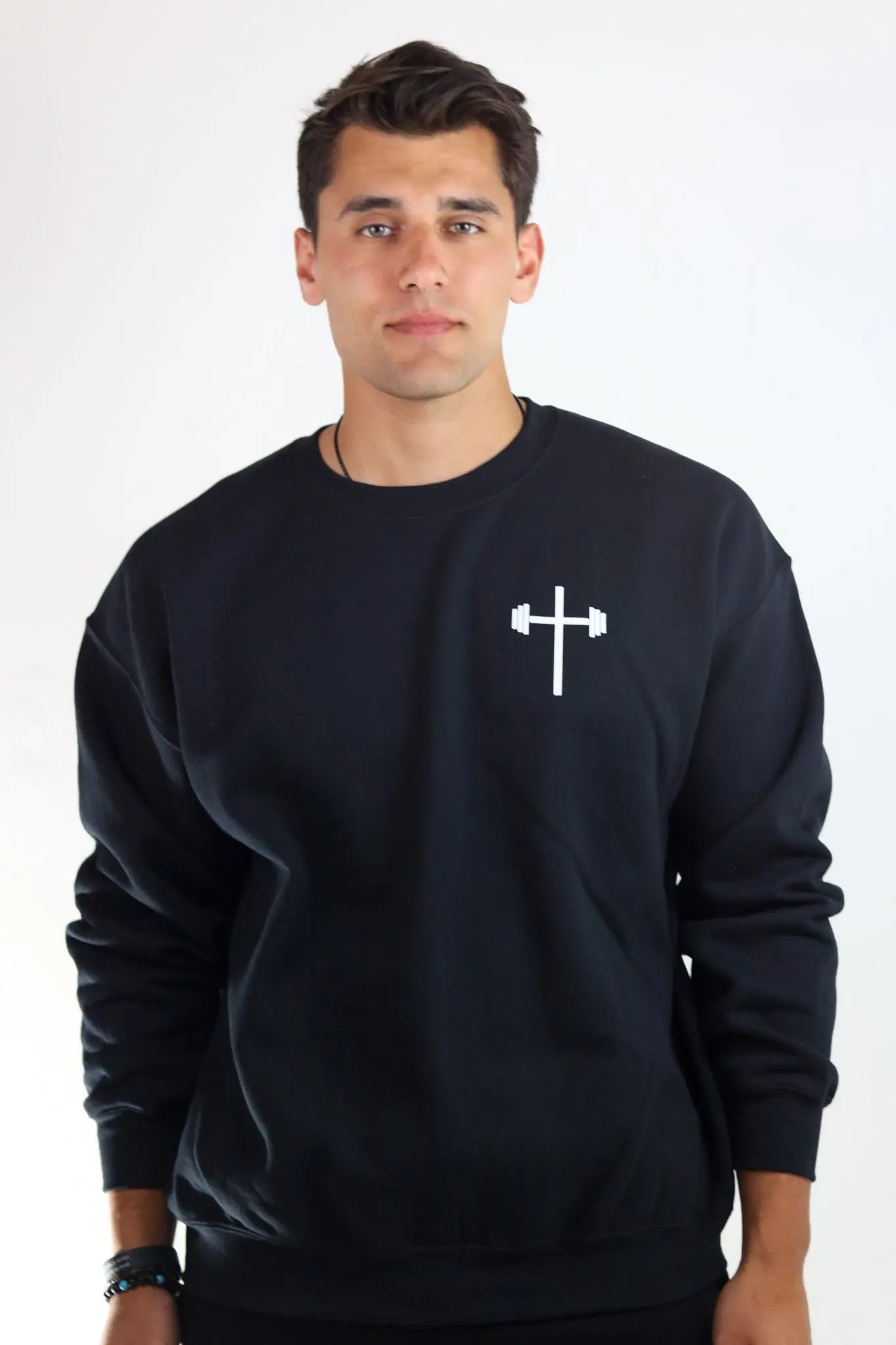 Faith Over Fear Crewneck - Black - HolStrength