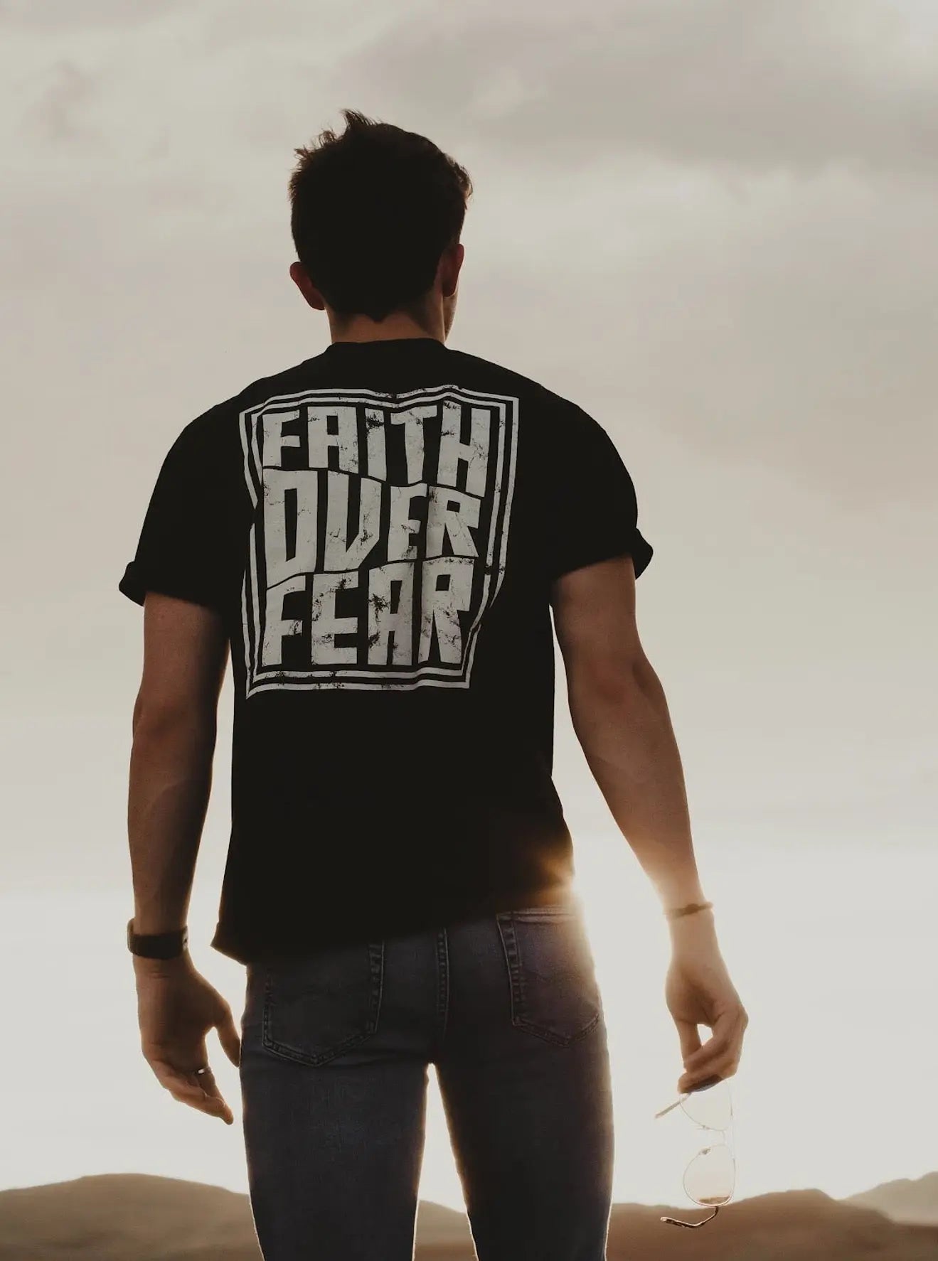 Faith Over Fear Tee - Black HolStrength