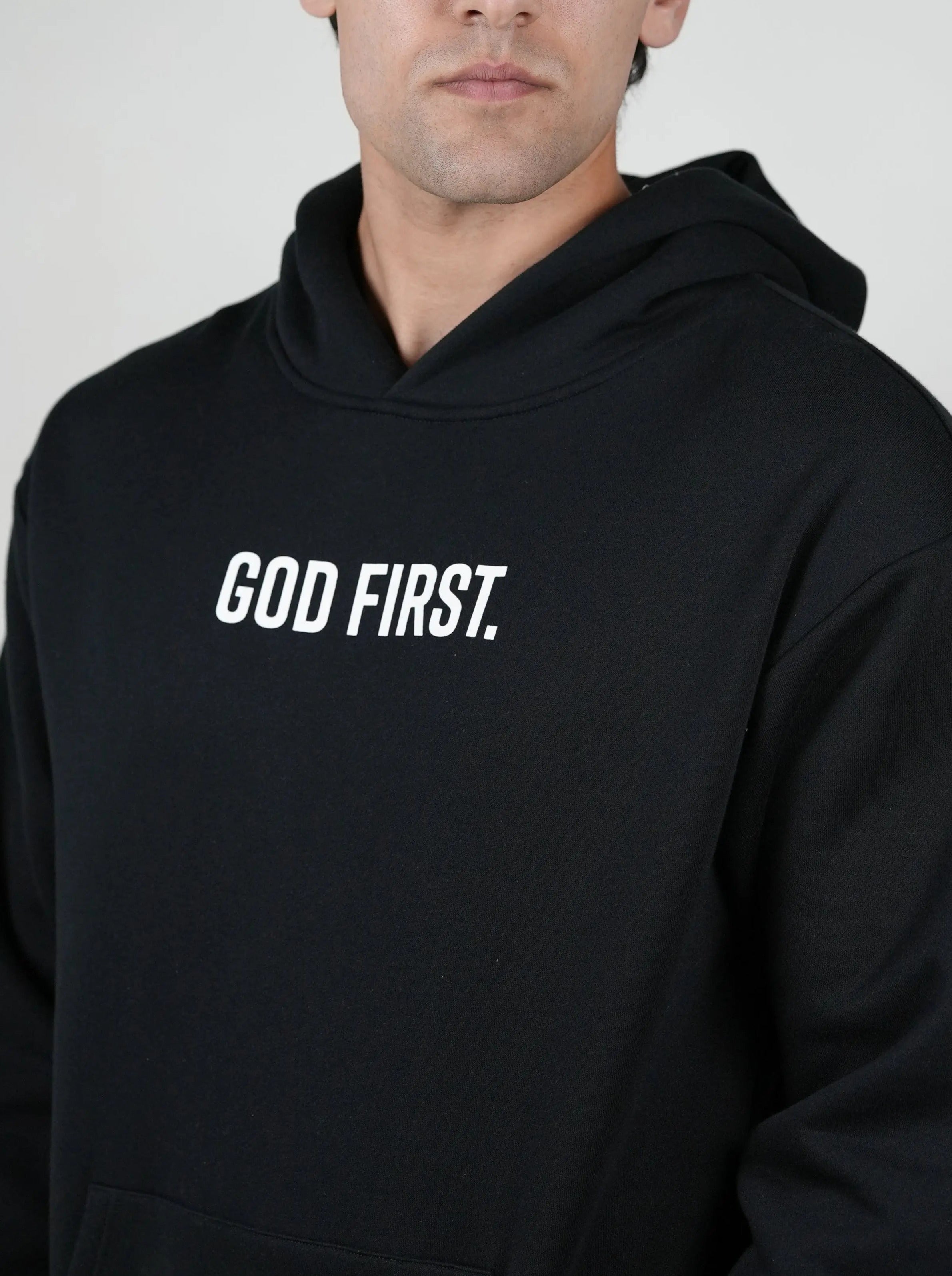 God First Hoodie - Black HolStrength