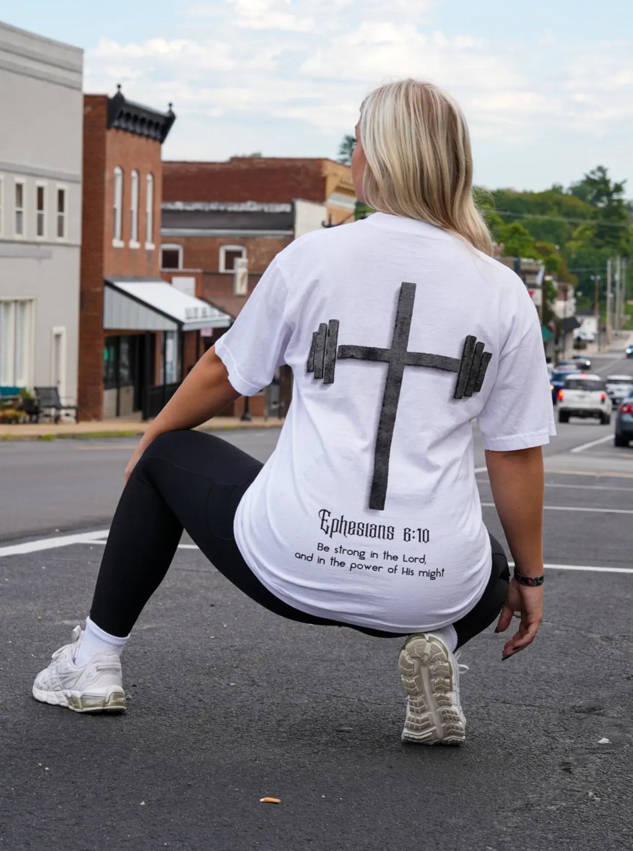 God First Tee - White HolStrength