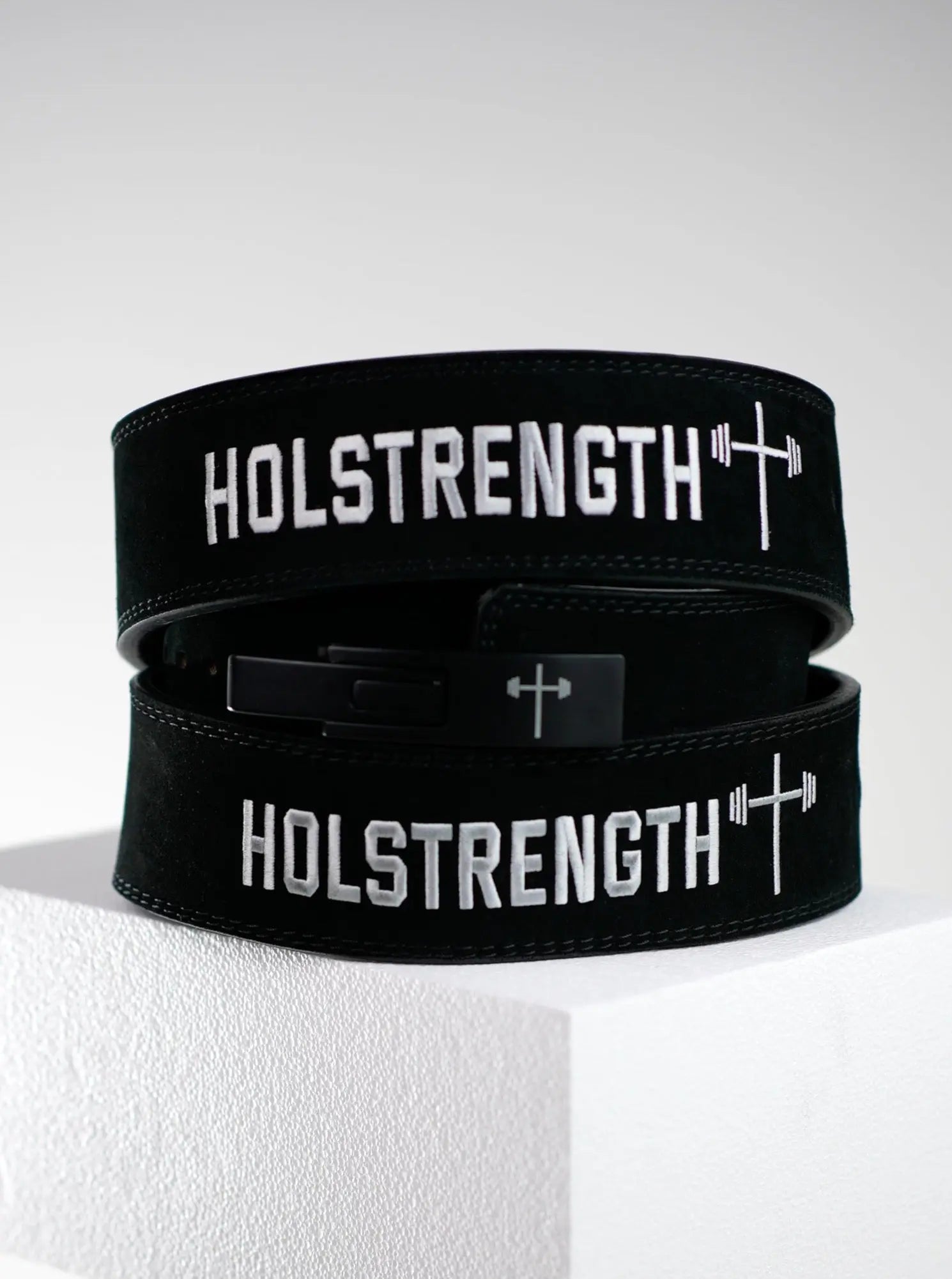 HolStrength 10MM Lever Suede Belt - Black - HolStrength