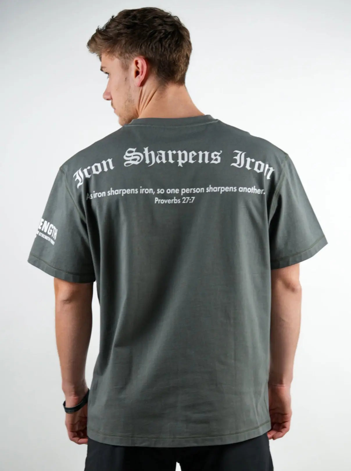 Iron Sharpens Iron Oversized Tee - Iron Grey HolStrength