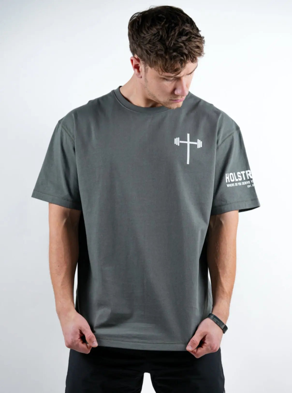 Iron Sharpens Iron Oversized Tee - Iron Grey HolStrength