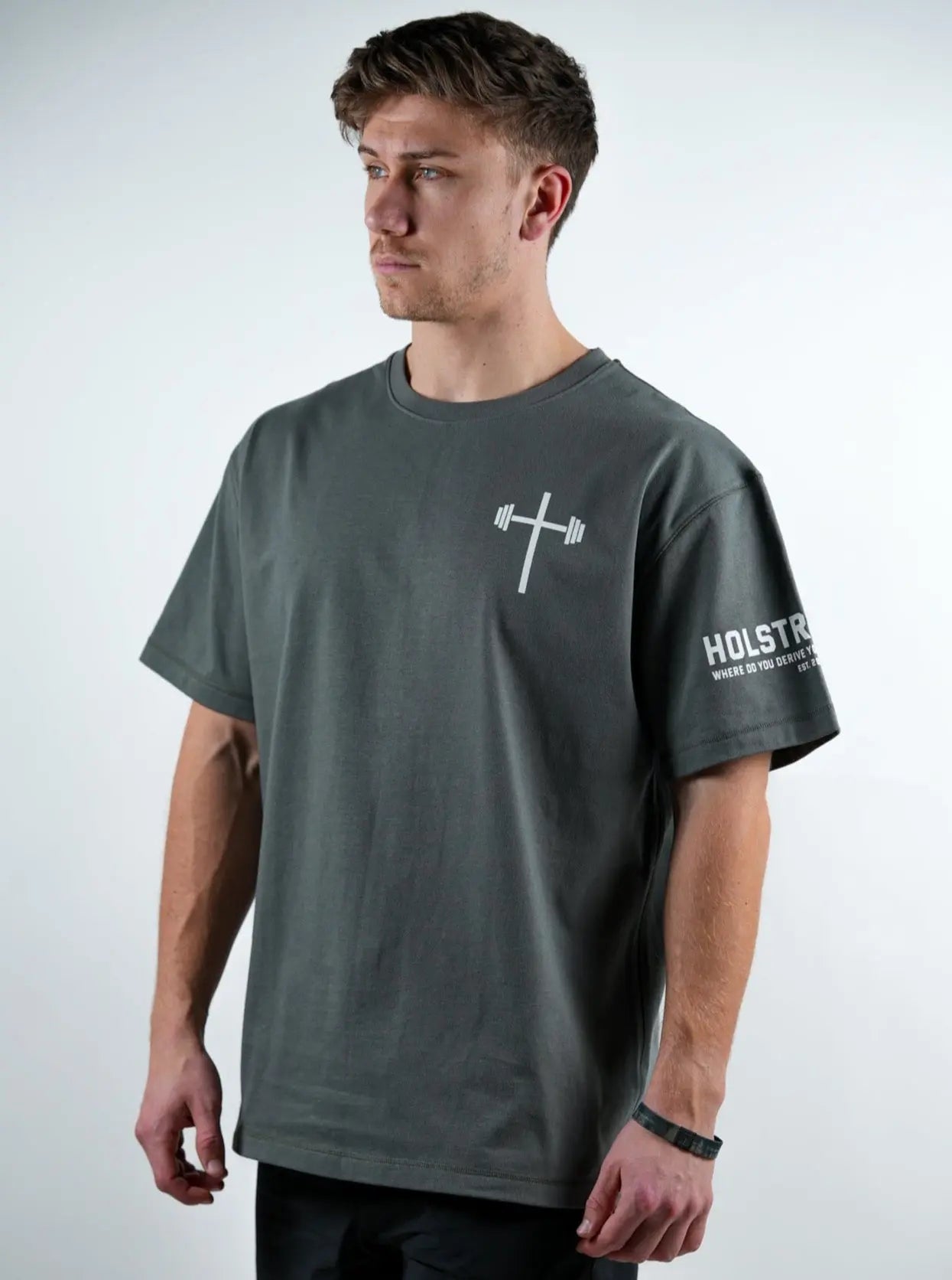 Iron Sharpens Iron Oversized Tee - Iron Grey HolStrength