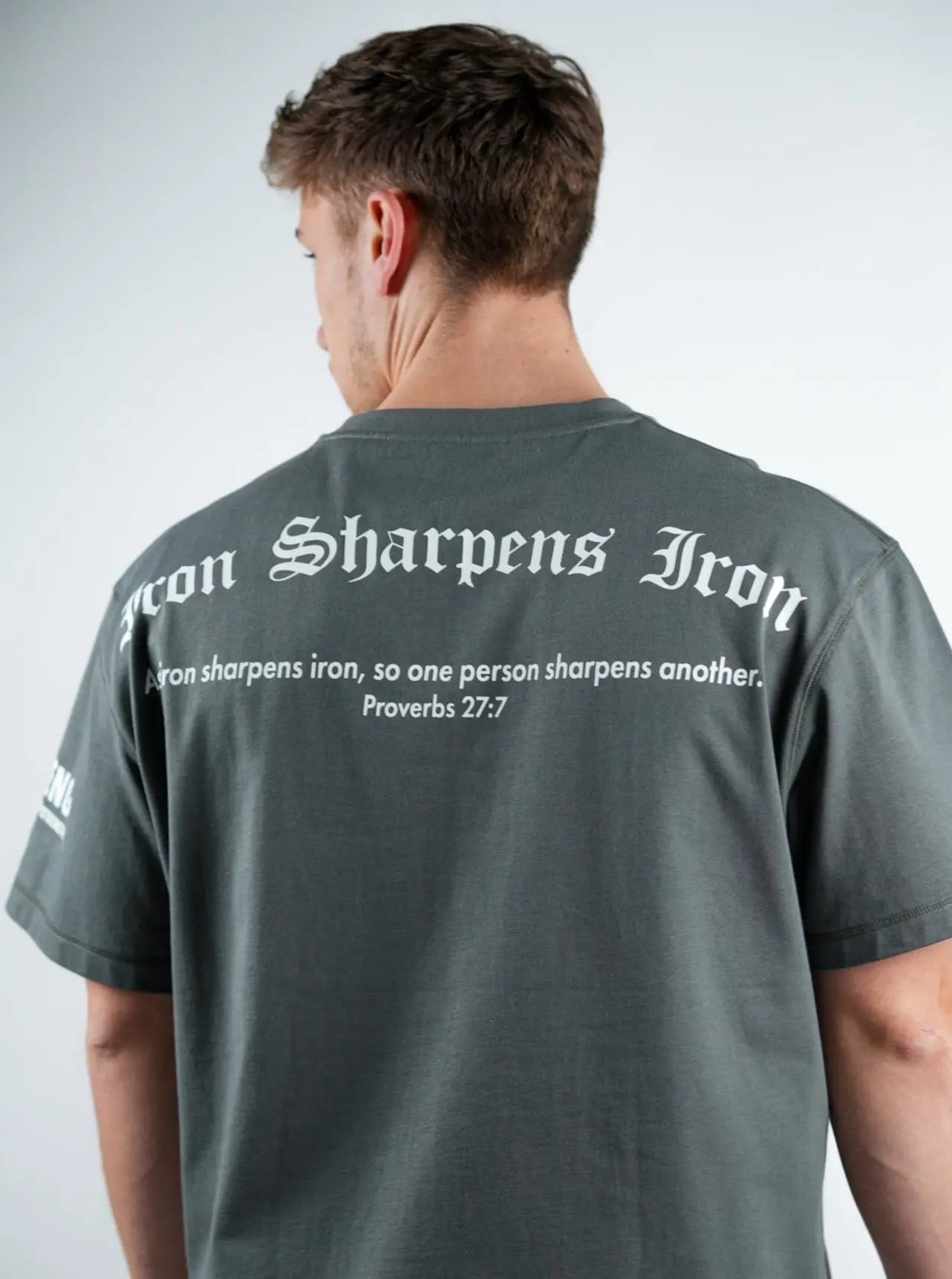 Iron Sharpens Iron Oversized Tee - Iron Grey HolStrength