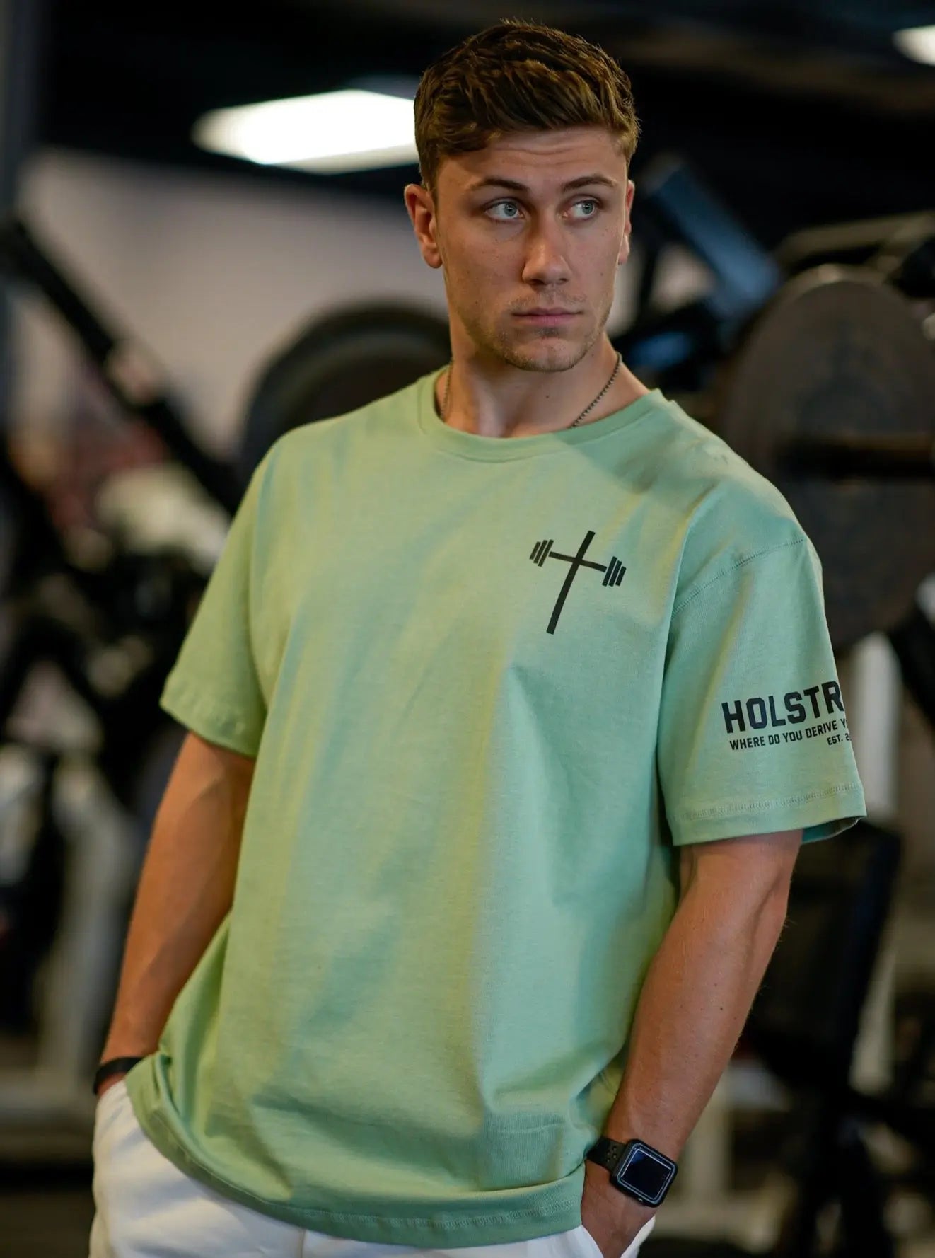 Isaiah 41:10 Oversized Tee - Light Green HolStrength