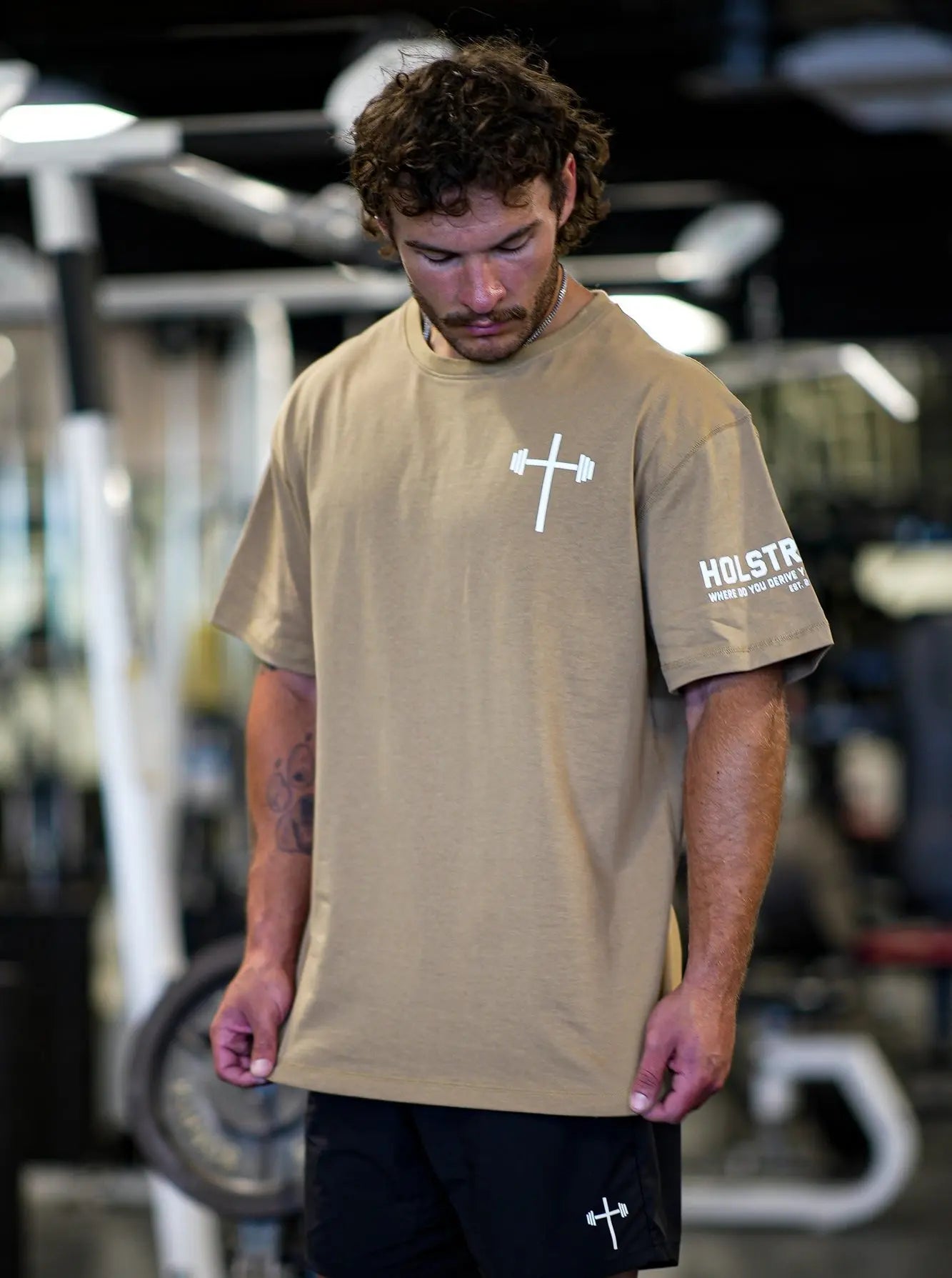 Jesus Is King Oversized Tee - Desert Brown HolStrength