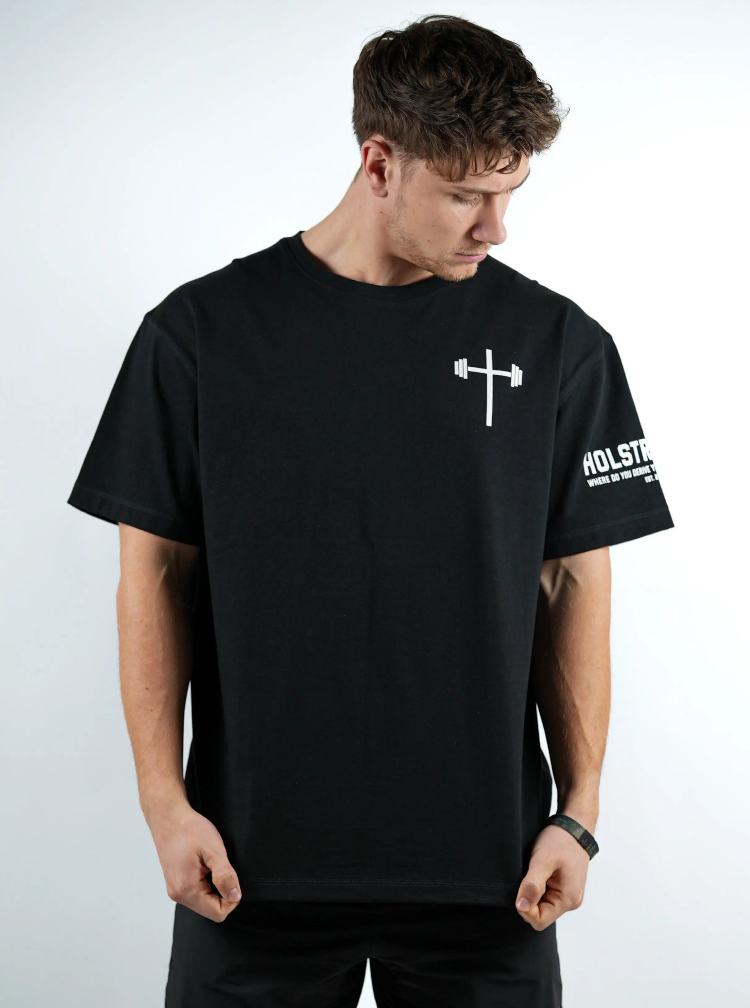 Jesus Saves Oversized Tee - Black HolStrength