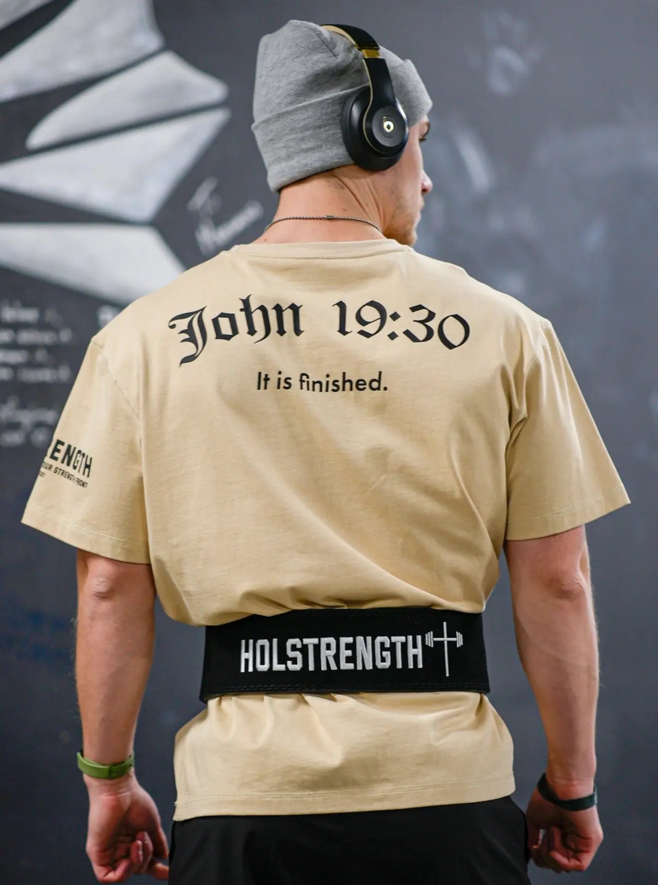 John 19:30 Oversized Tee - Tan HolStrength