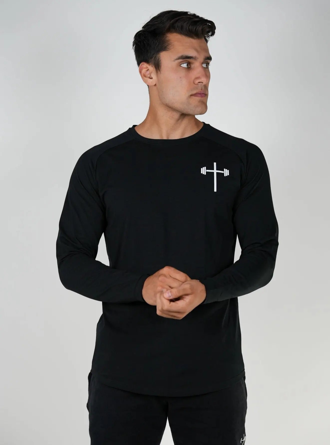 Long Sleeve Performance Tee - Black HolStrength