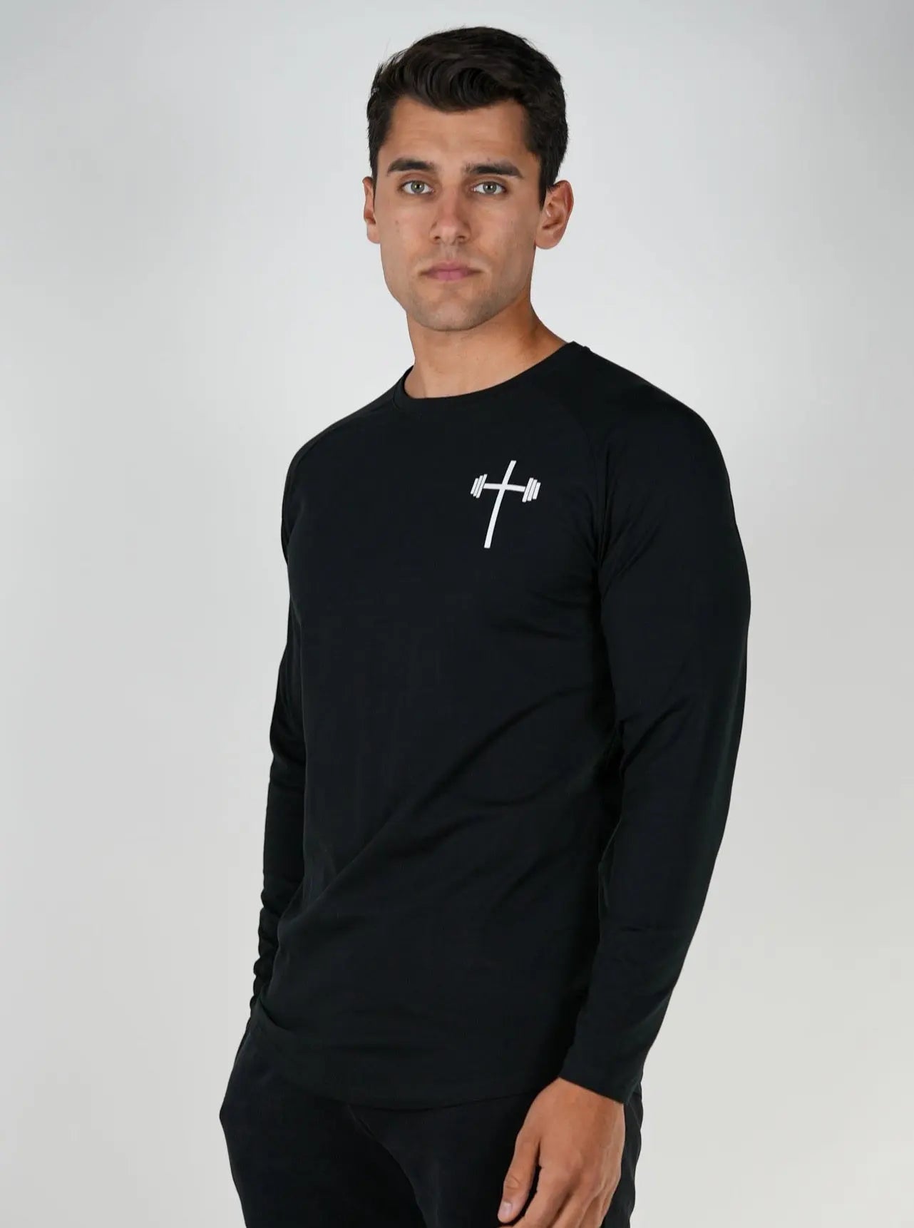 Long Sleeve Performance Tee - Black HolStrength