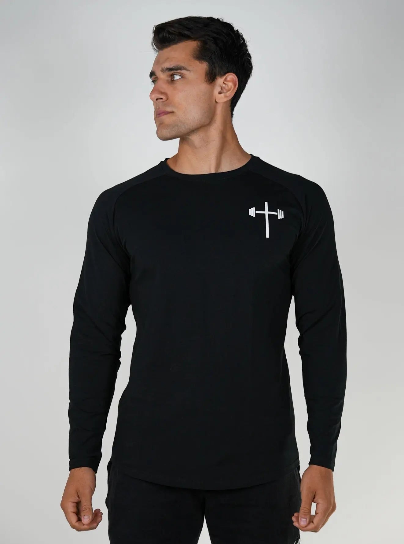 Long Sleeve Performance Tee - Black HolStrength