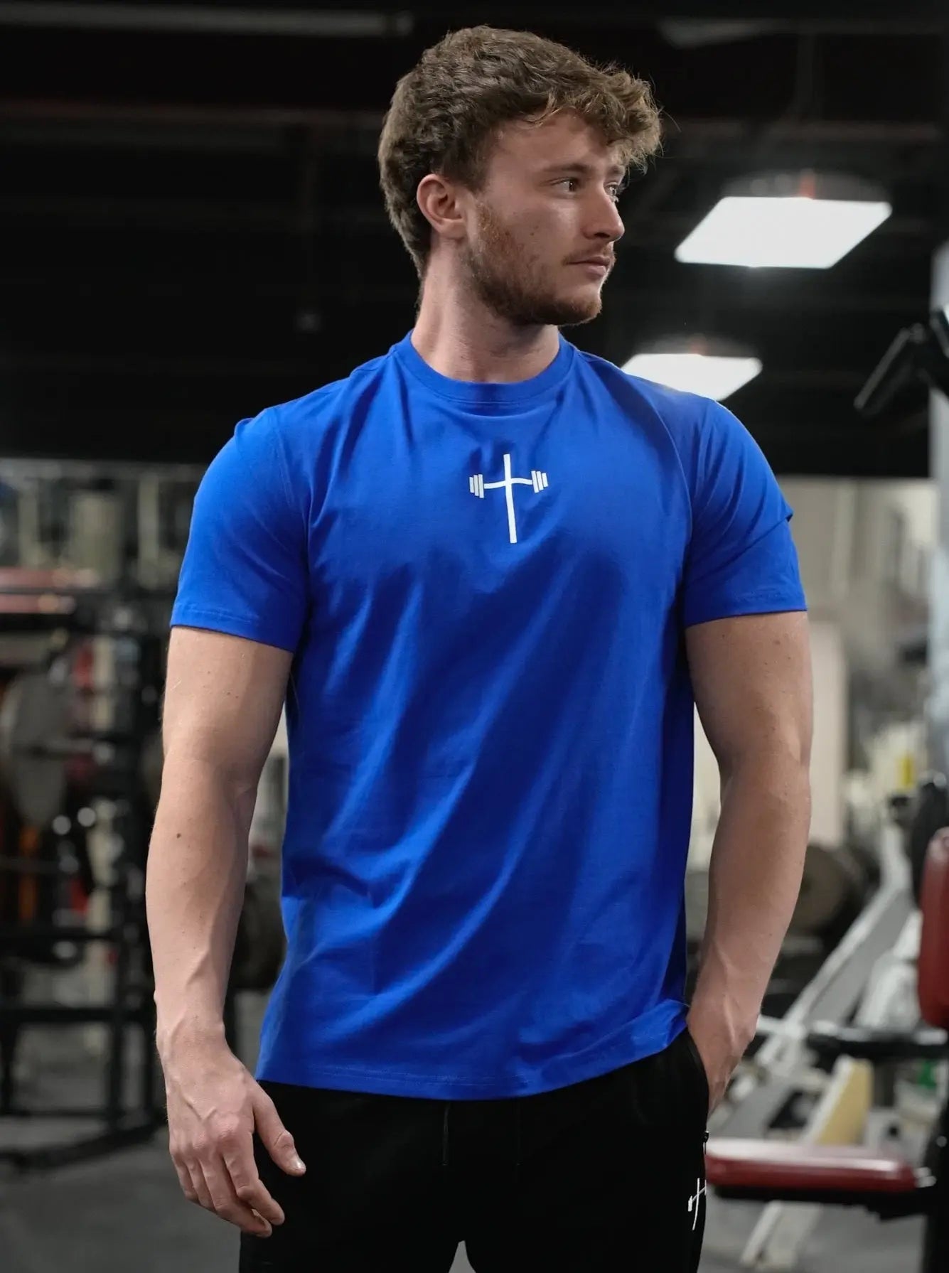 Philippians 4:13 Performance Tee - Blue HolStrength