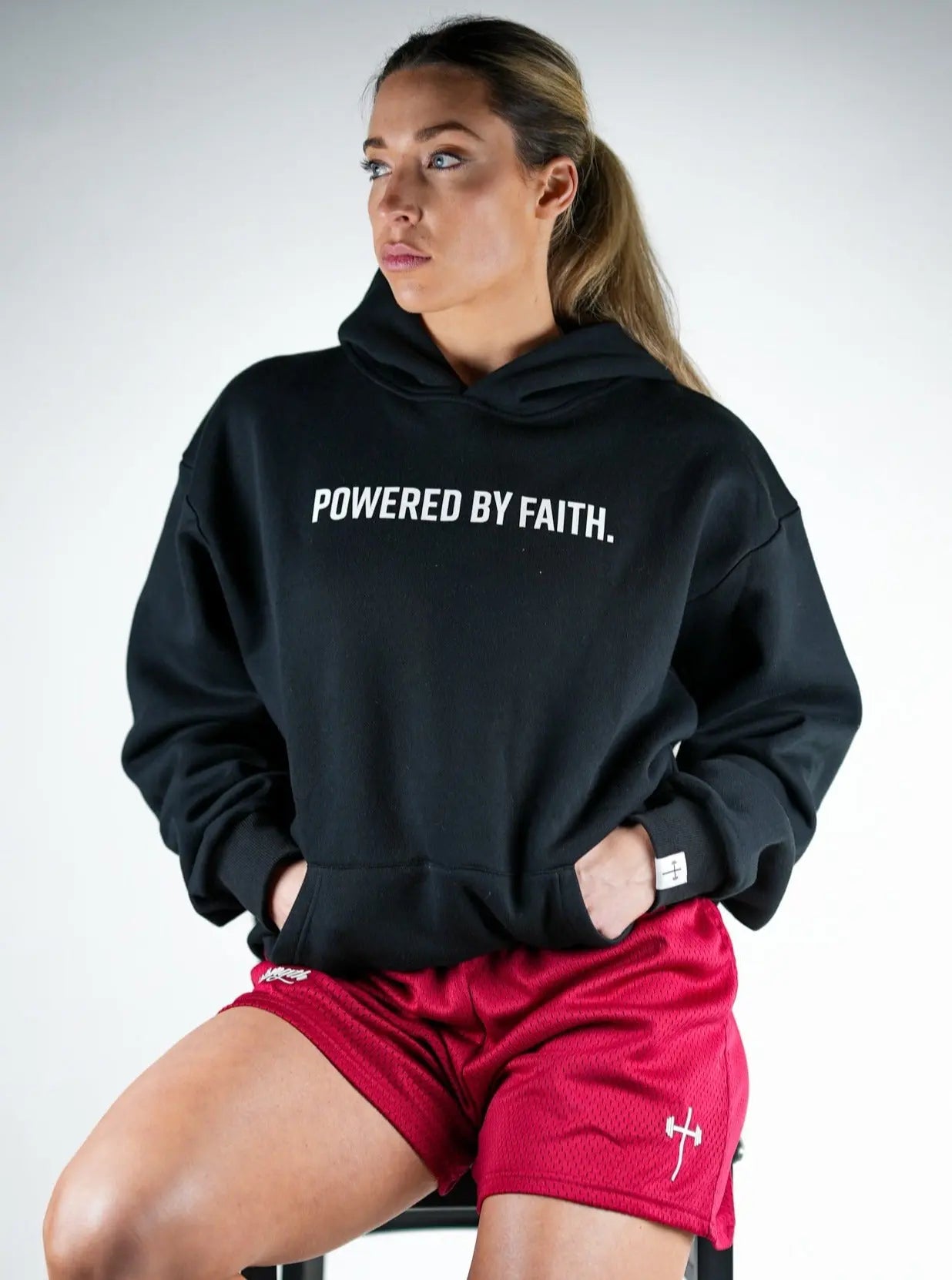 Powered By Faith Hoodie - Black HolStrength