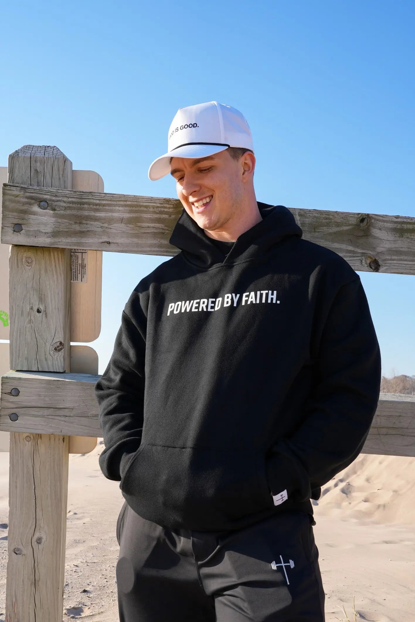 Powered By Faith Hoodie - Black HolStrength