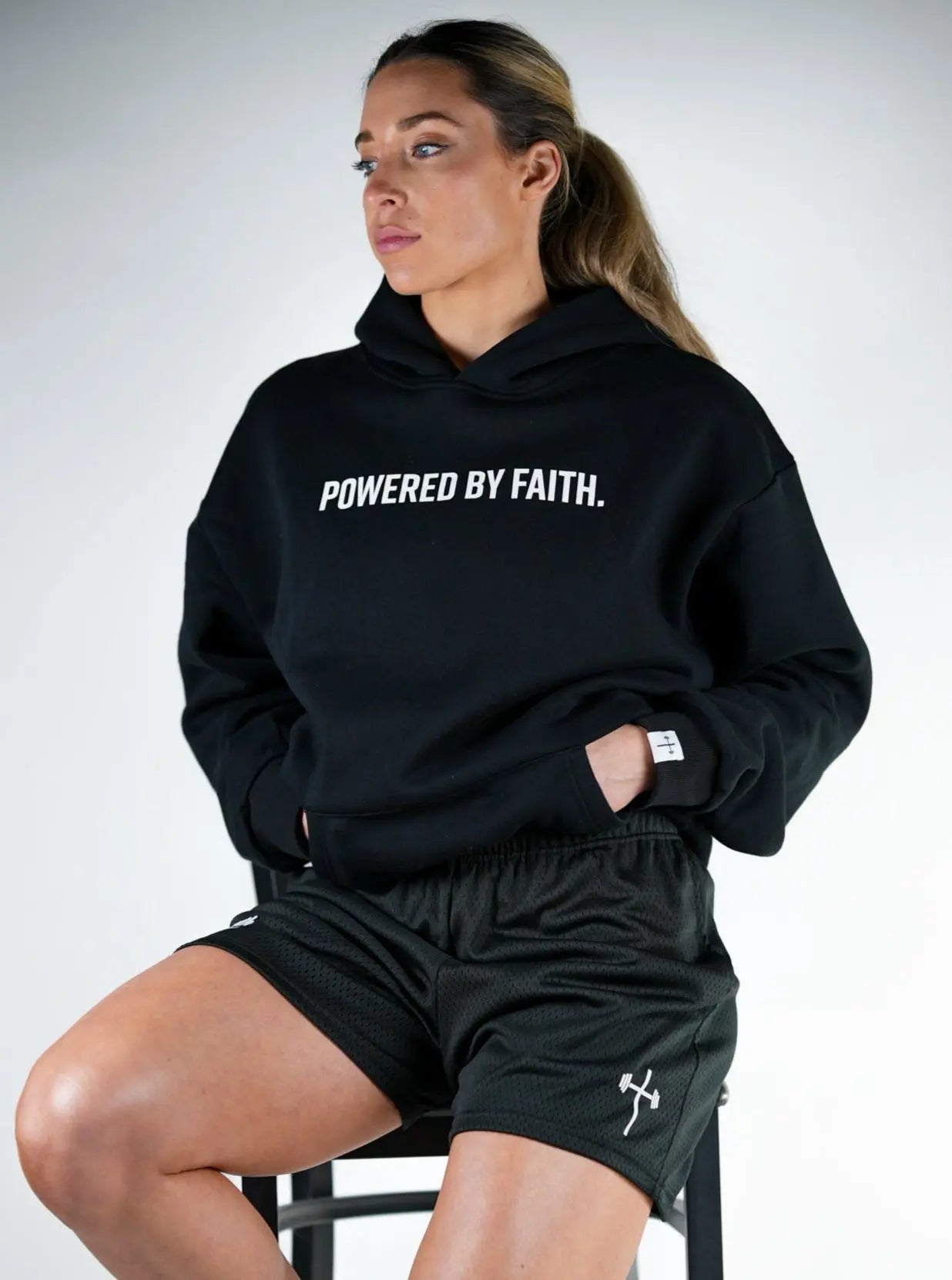 Powered By Faith Hoodie - Black HolStrength