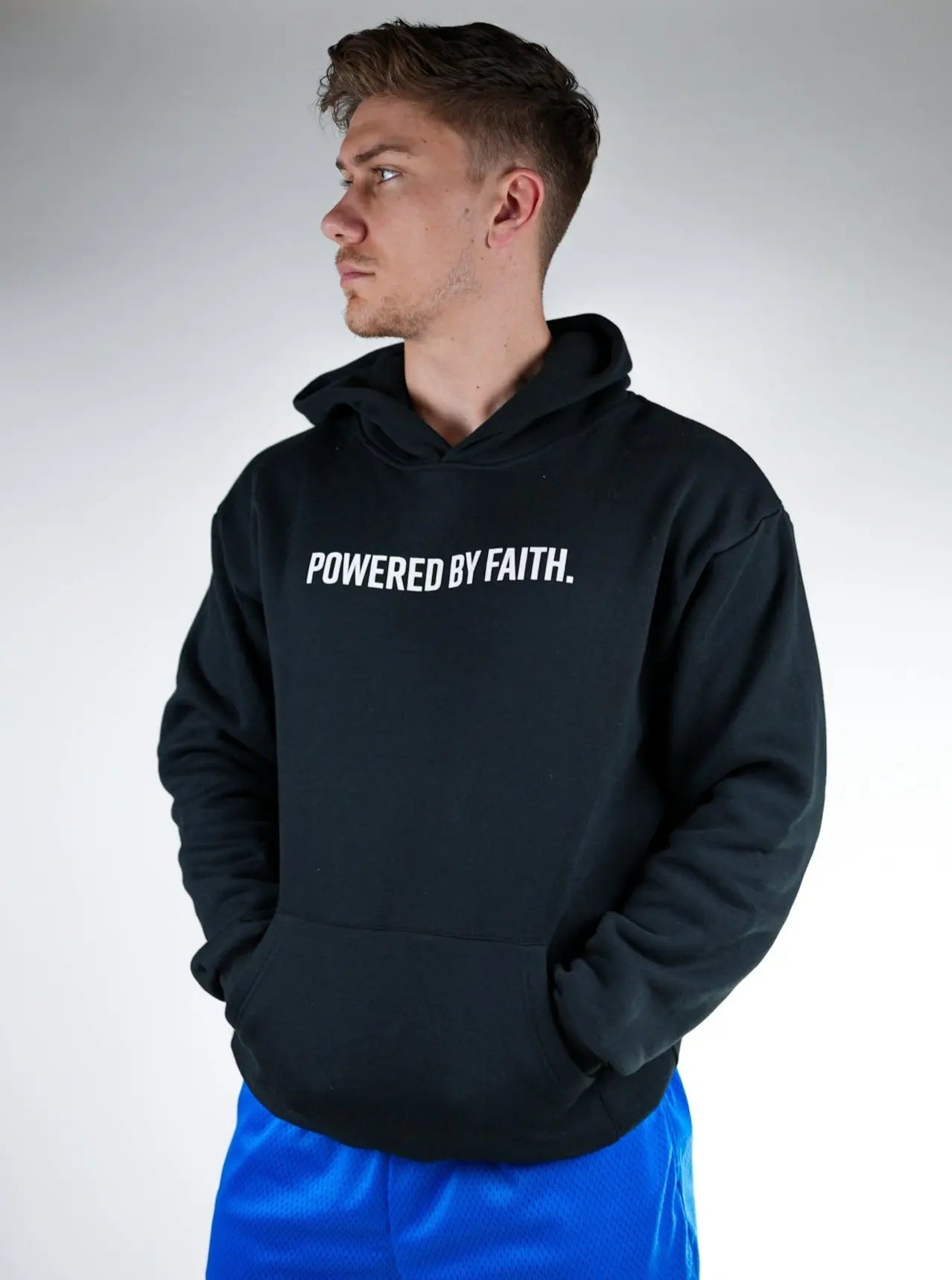 Powered By Faith Hoodie - Black HolStrength