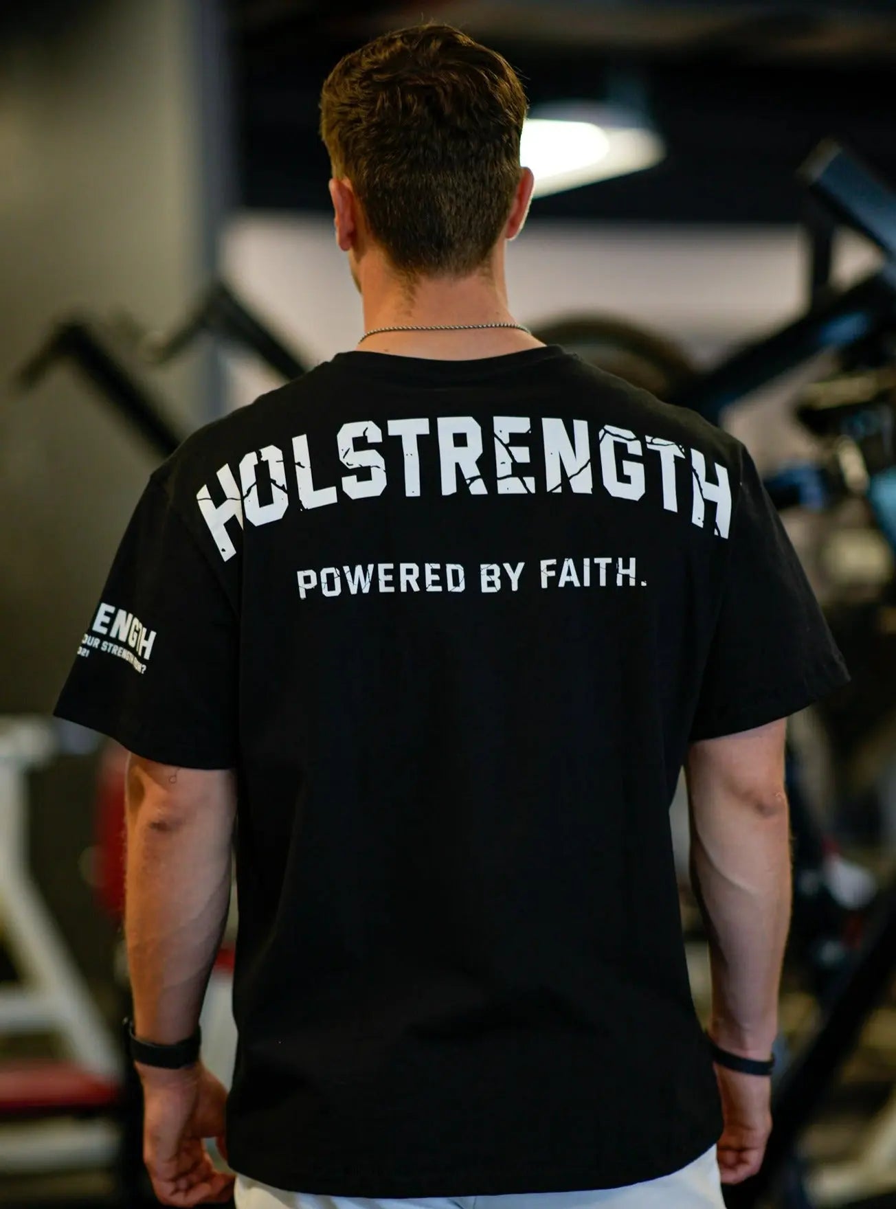 Powered By Faith Oversized Tee - Black HolStrength