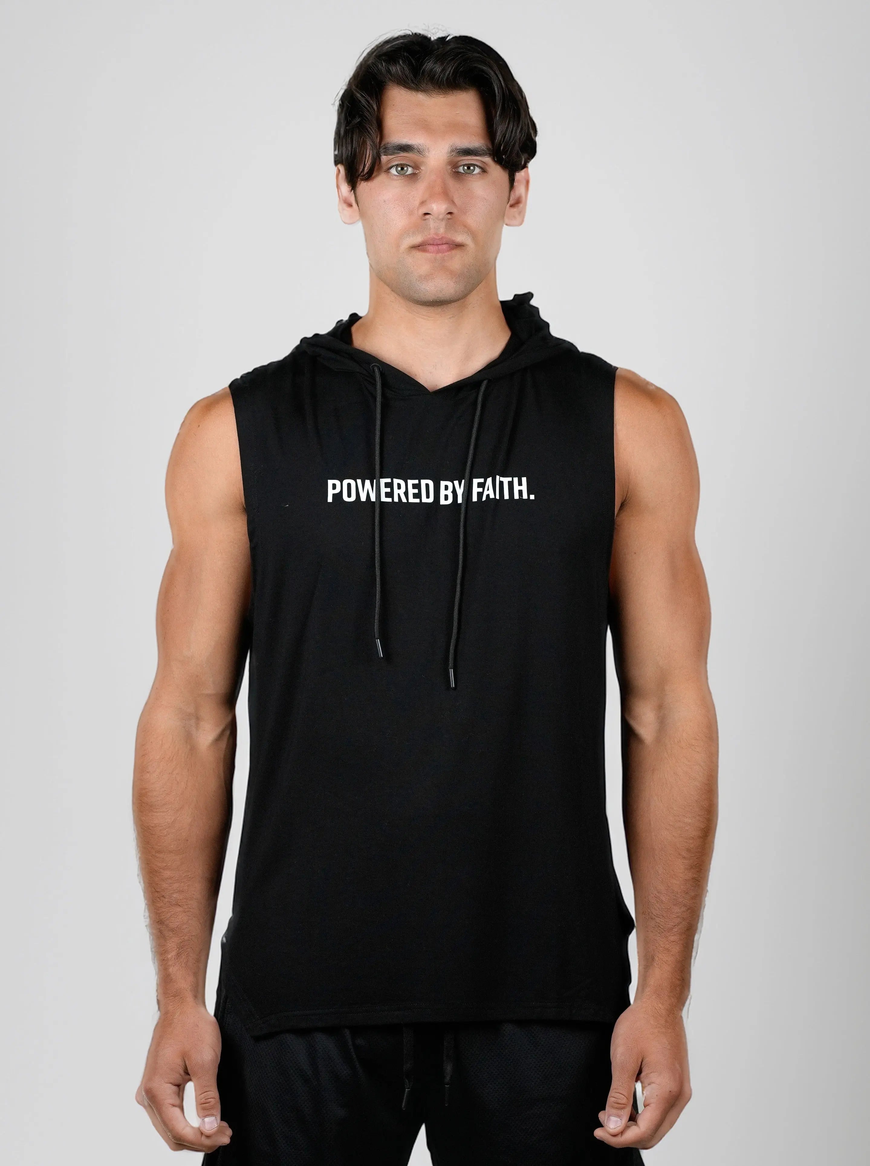 Powered by Faith Sleeveless Hoodie HolStrength