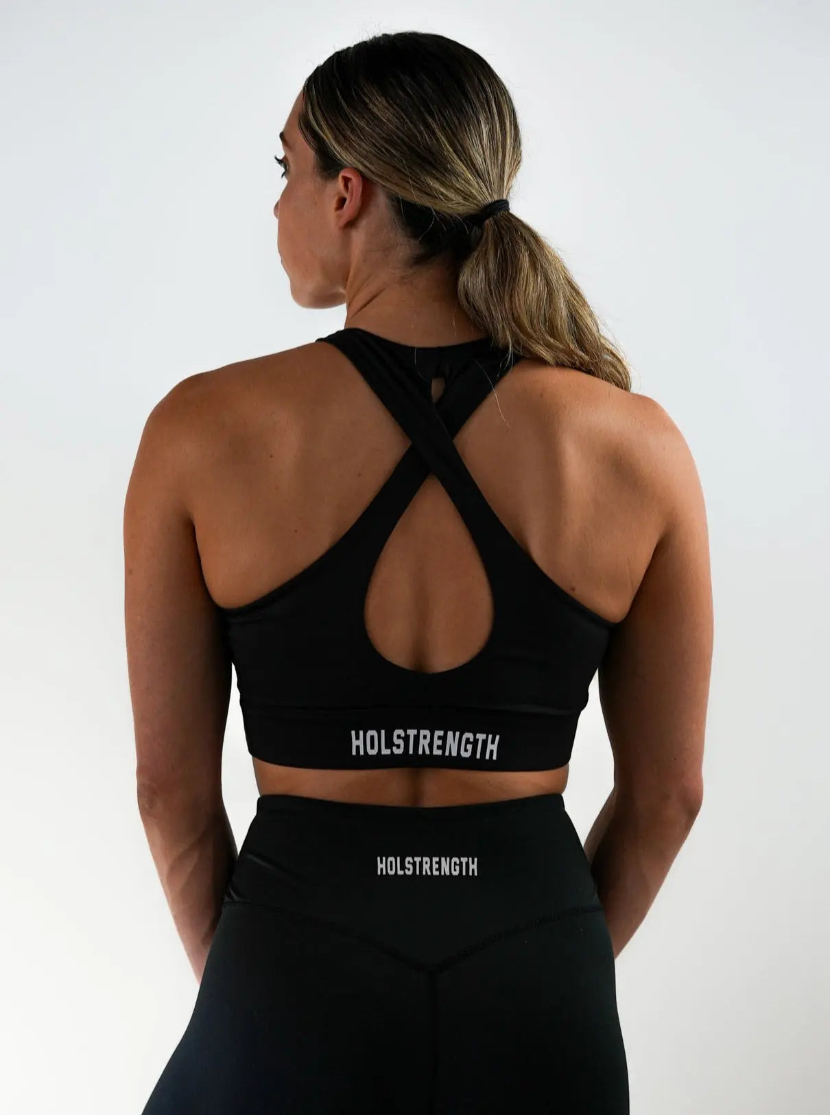 Premium Sports Bra - Black HolStrength