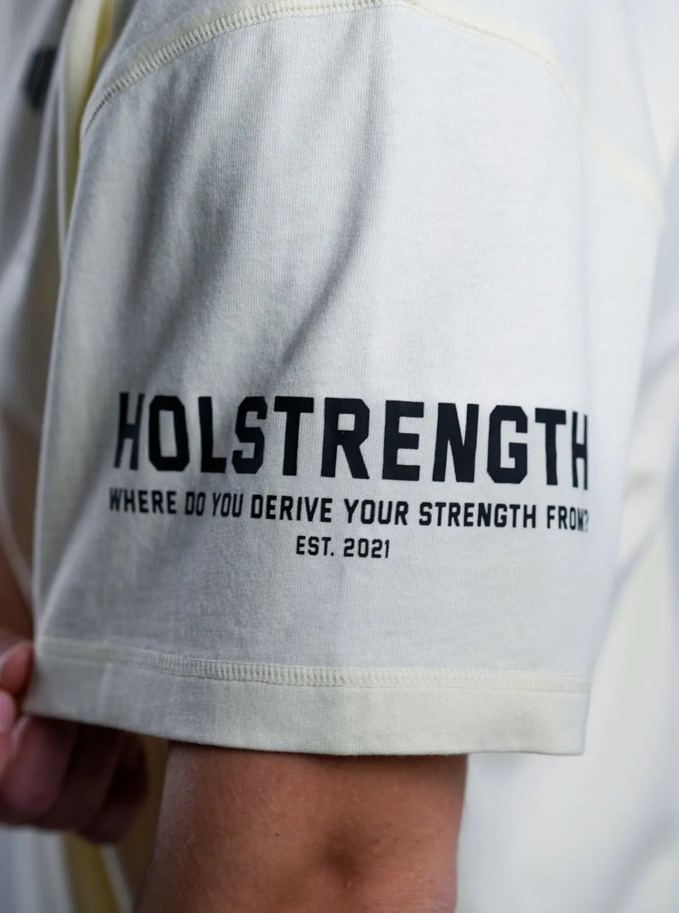 Psalm 23:4 Oversized Tee - Cream HolStrength