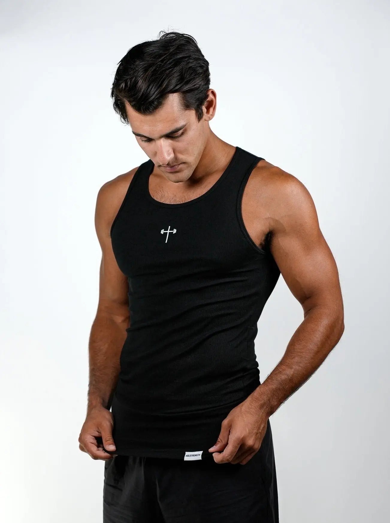 Ribbed Tank - Black HolStrength