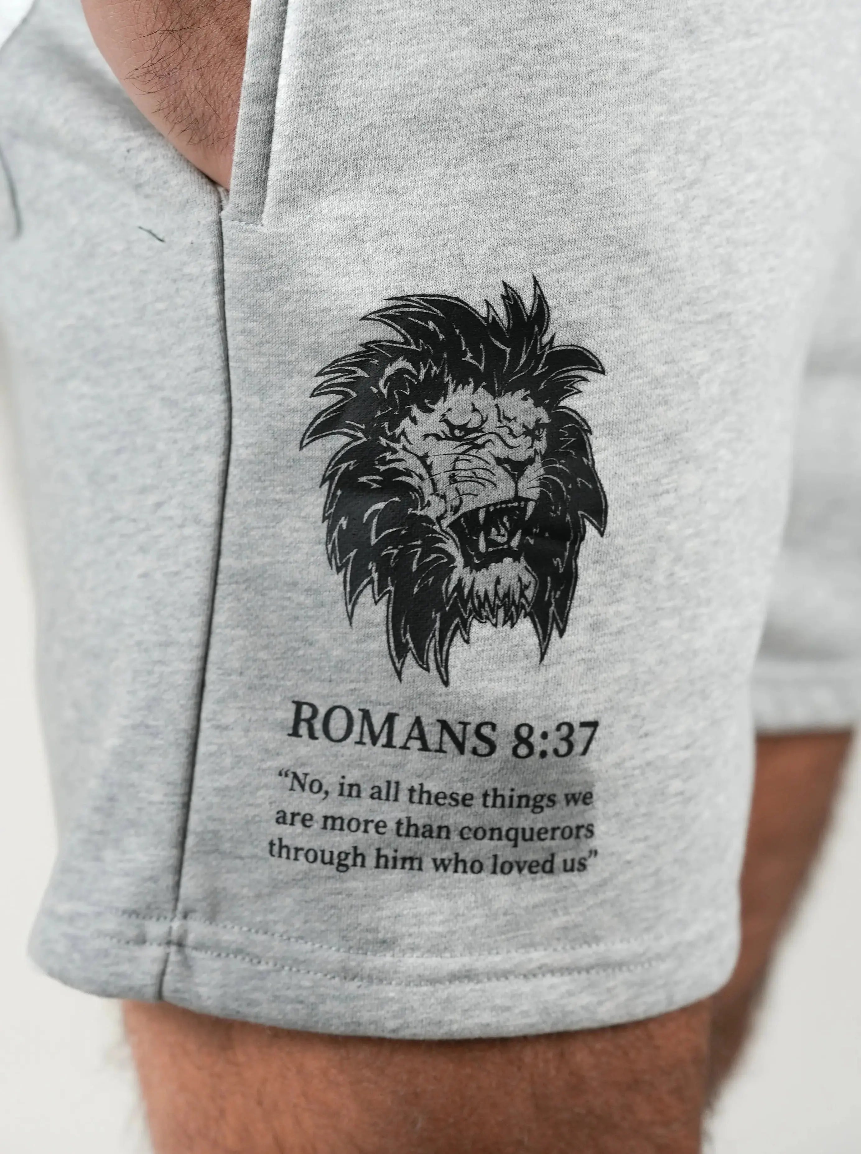 Romans 8:37 Lion Shorts HolStrength