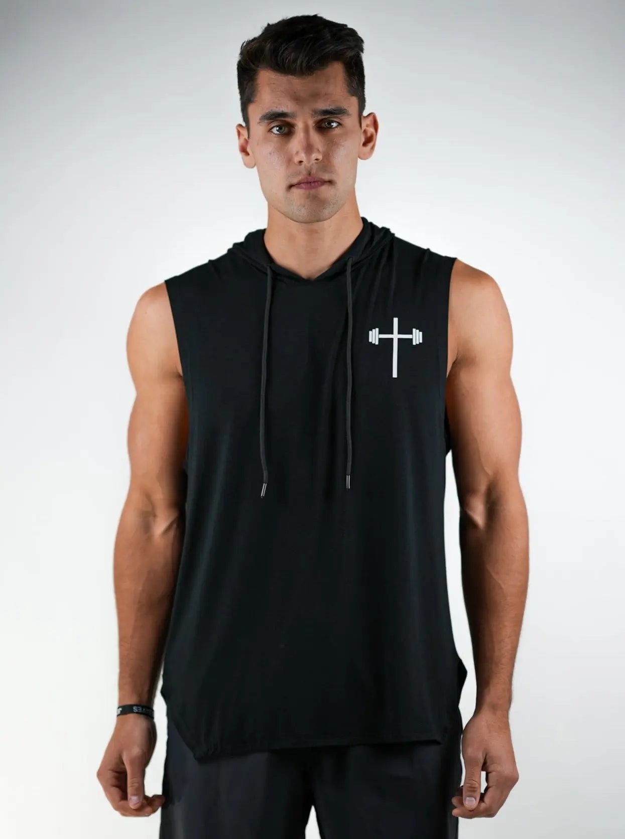 Sleeveless Hoodie - Black HolStrength