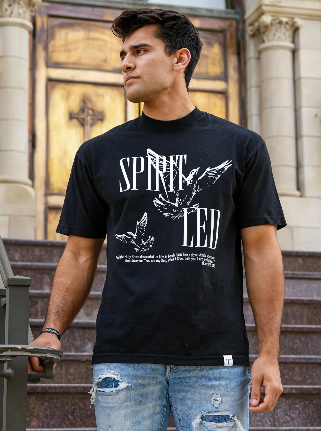 Spirit Led Tee - Black HolStrength