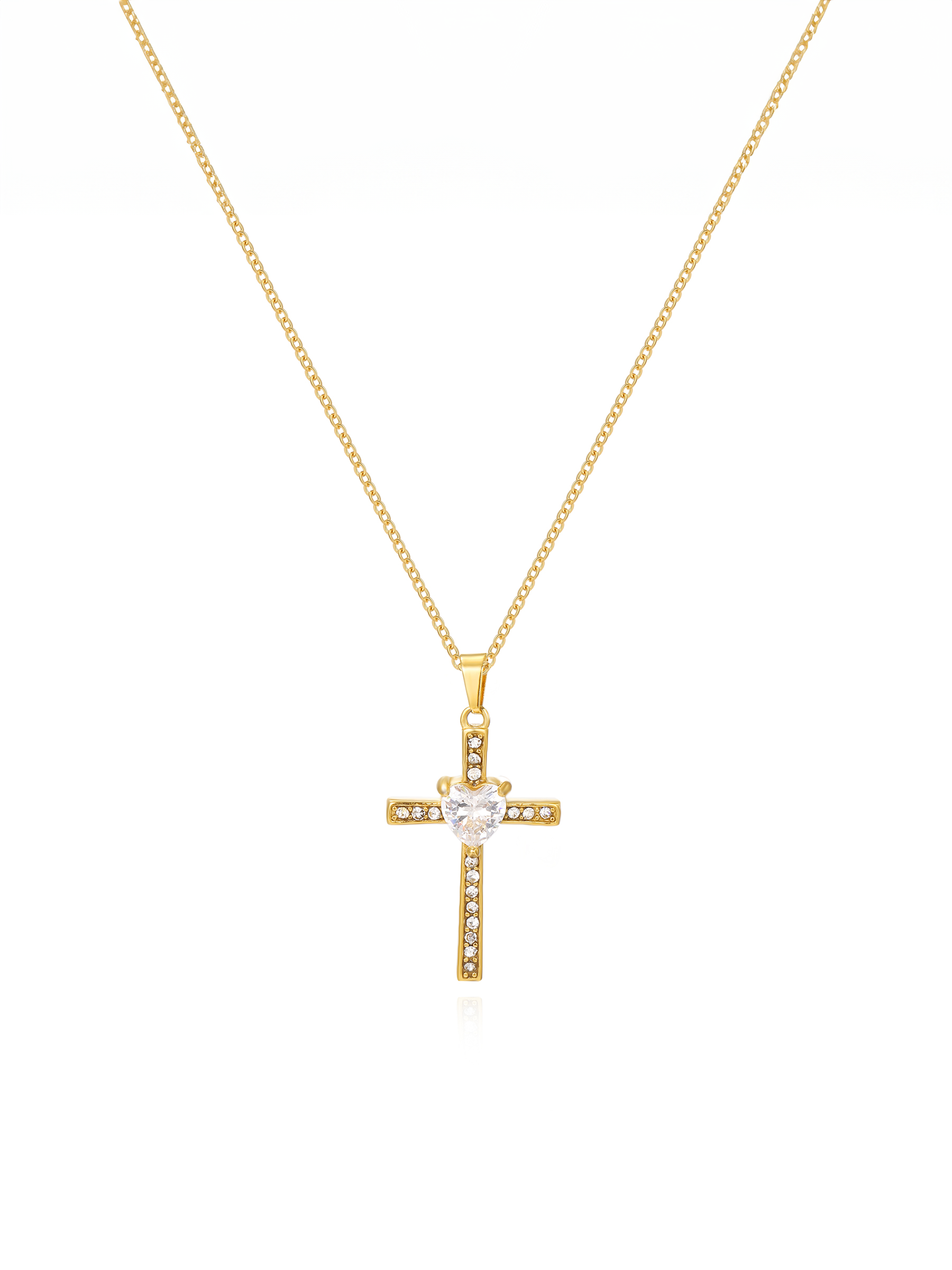 Heart Cross Necklace